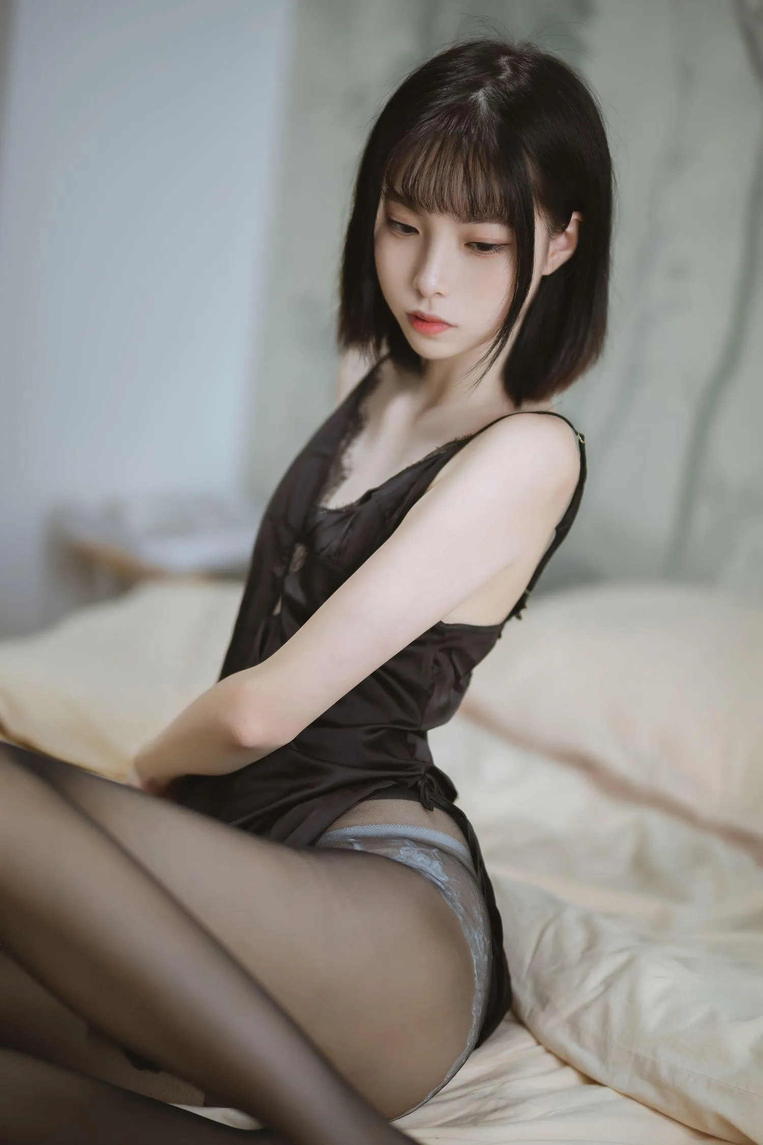 许岚LAN – NO.06 黑色蕾丝睡衣 [40P]插图4