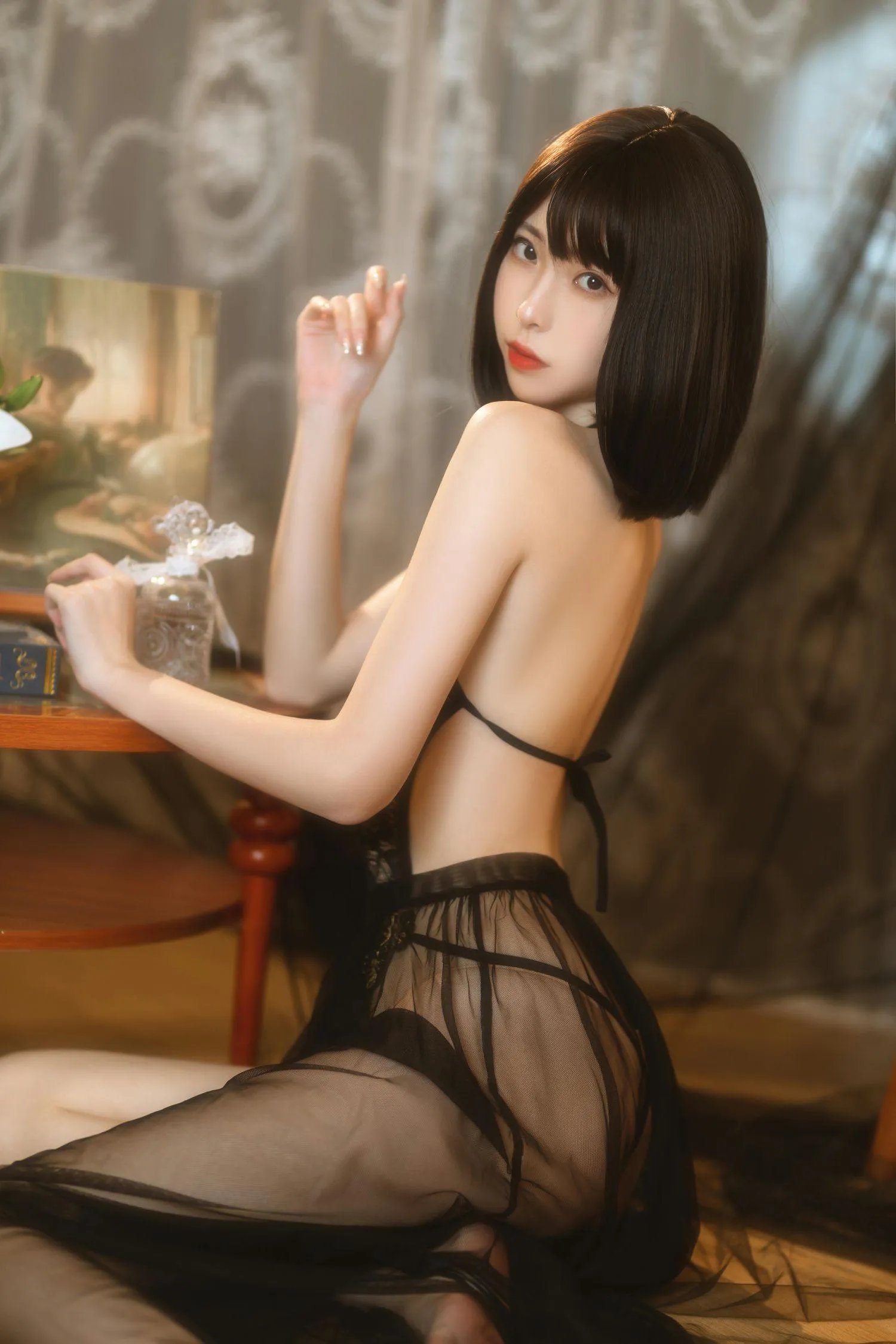 许岚LAN – NO.08 黑纱旗袍 [40P]插图7