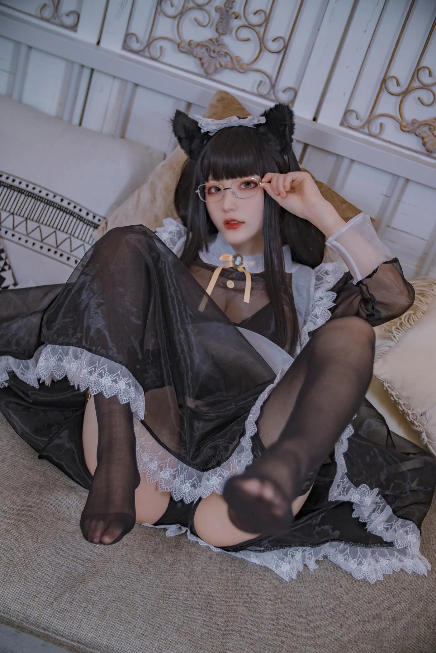 起司块wii – NO.03 黑色透明女仆-高清 [44P]插图7