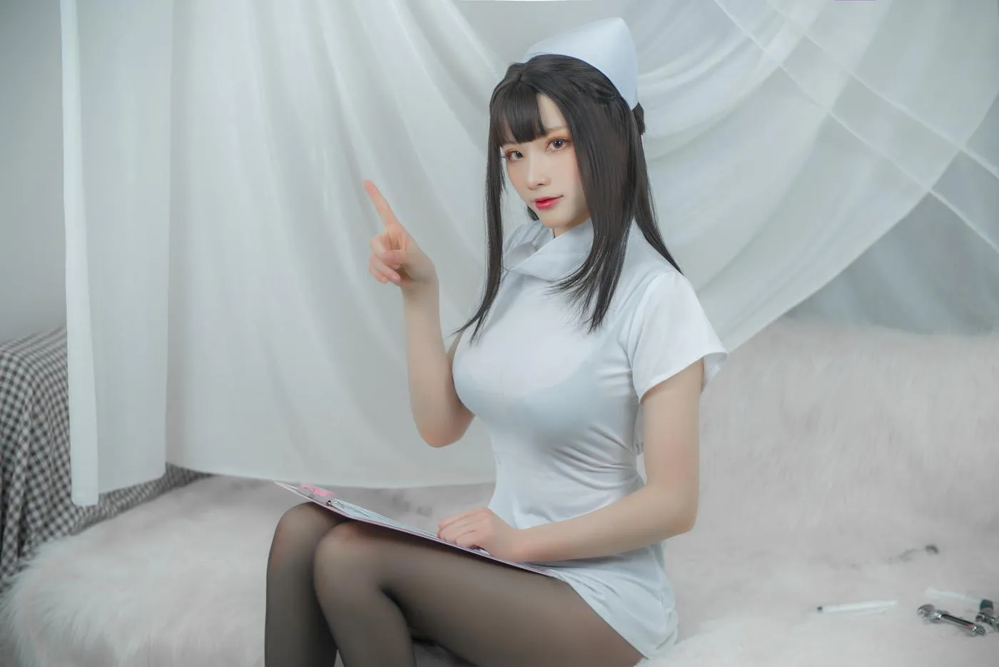 起司块wii – NO.10 白护士-高清 [47P]插图1