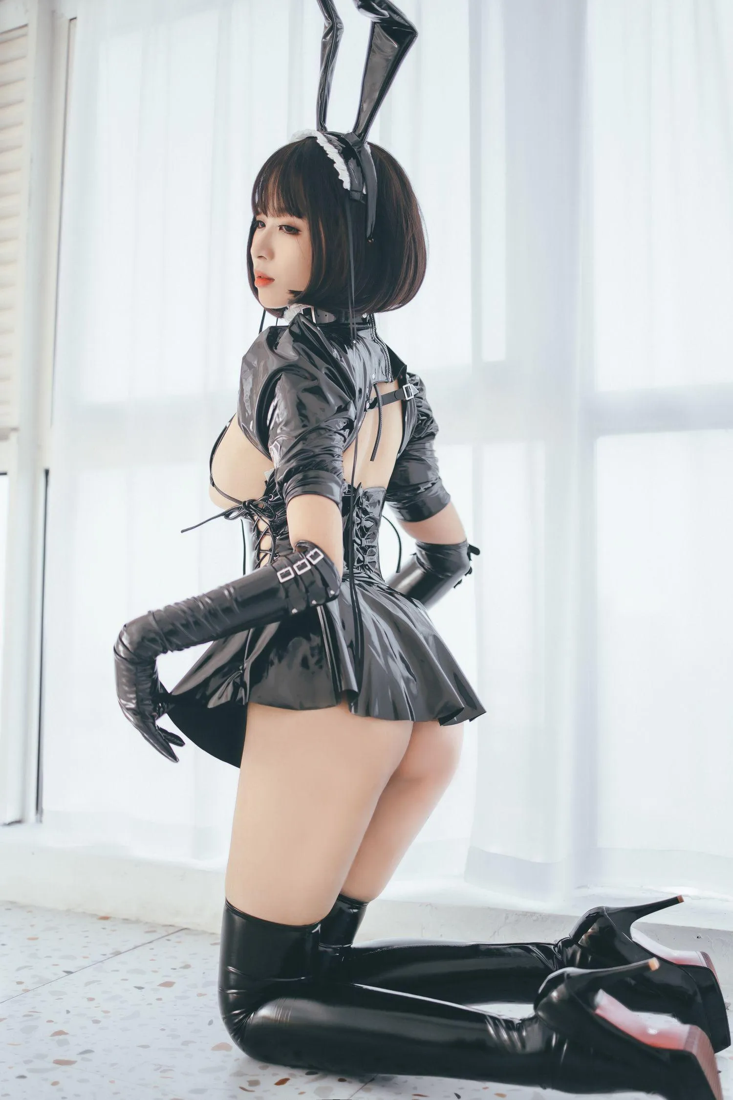 轩萧学姐 – NO.01 兔女郎女仆 [52P]插图7