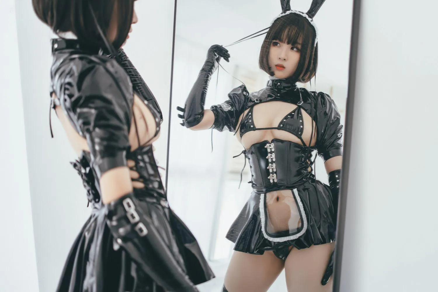 轩萧学姐 – NO.01 兔女郎女仆 [52P]插图9