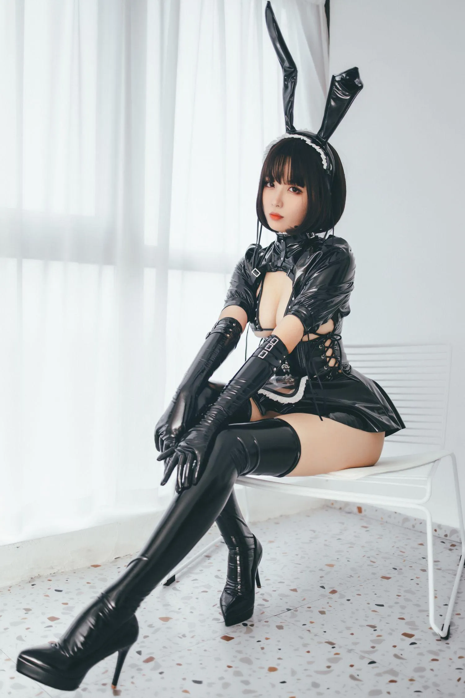 轩萧学姐 – NO.01 兔女郎女仆 [52P]插图8
