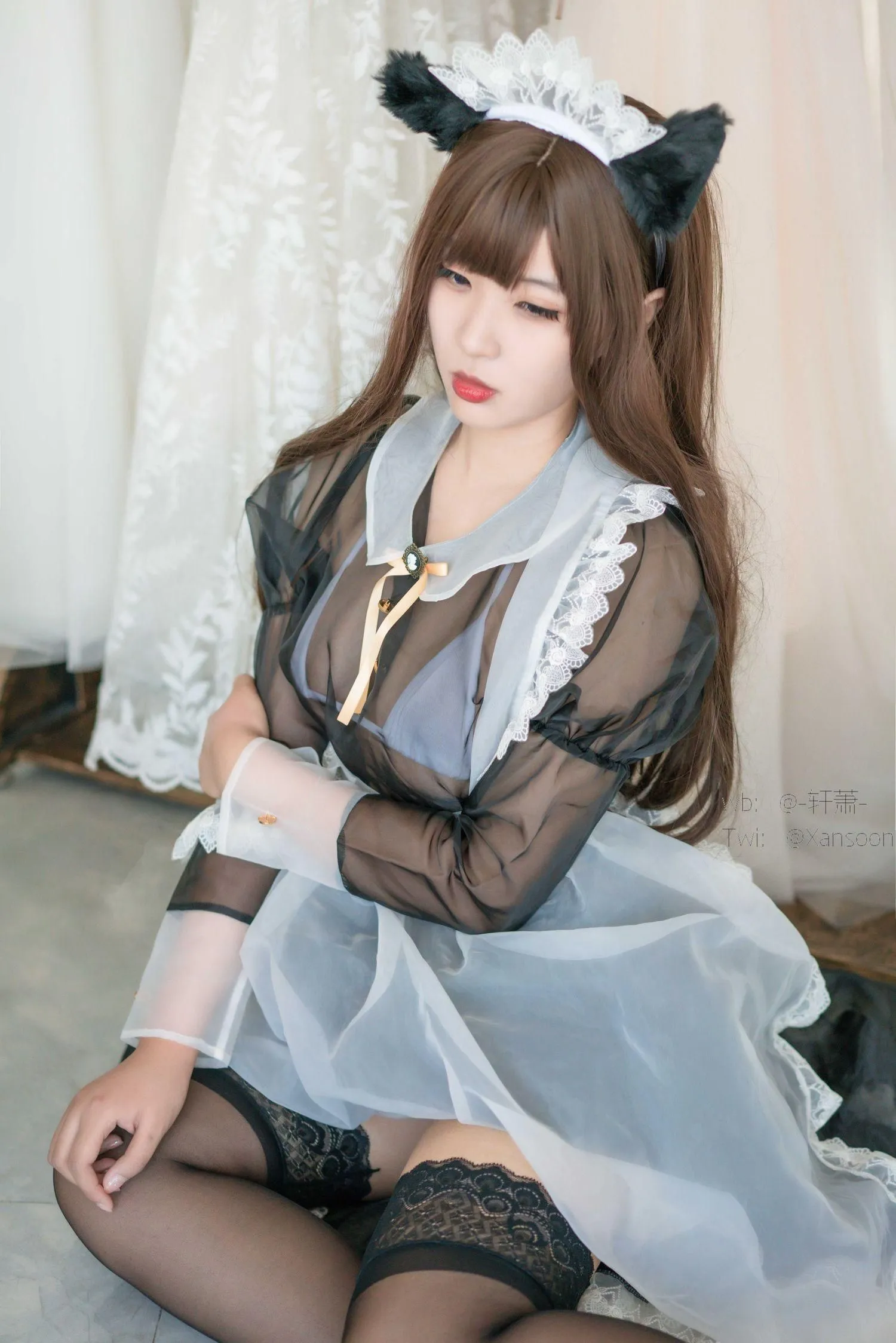 轩萧学姐 – NO.10 透明女仆 [28P]插图