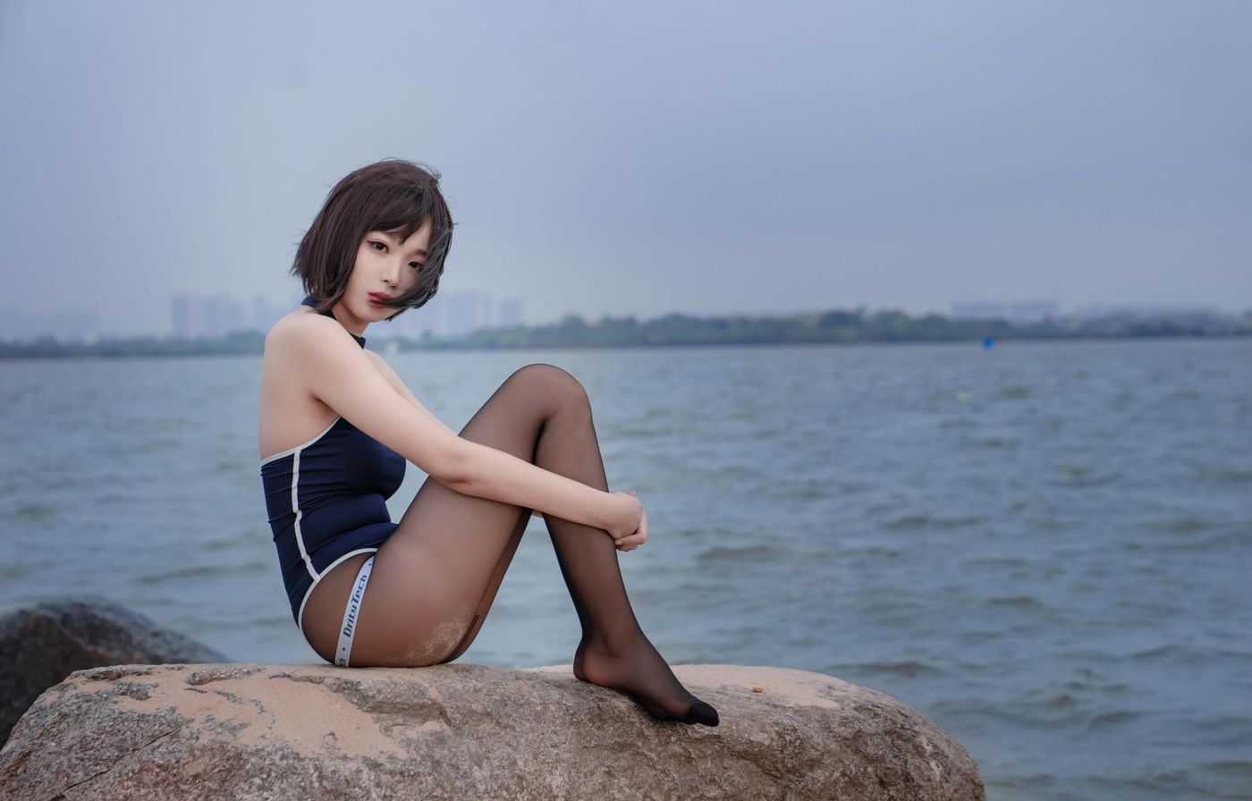 轩萧学姐 – NO.17 沙滩竞泳 [45P]插图4