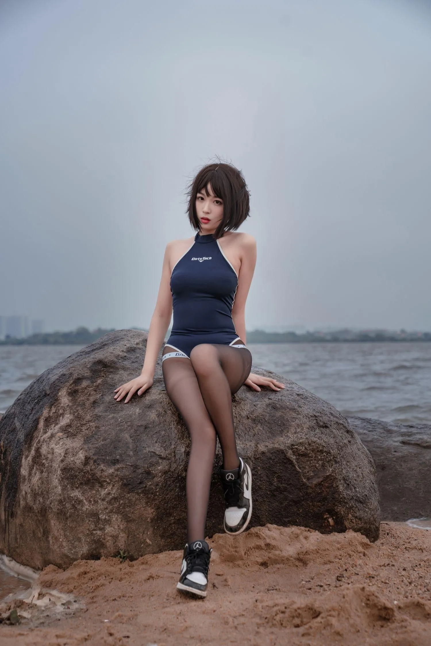轩萧学姐 – NO.17 沙滩竞泳 [45P]插图2
