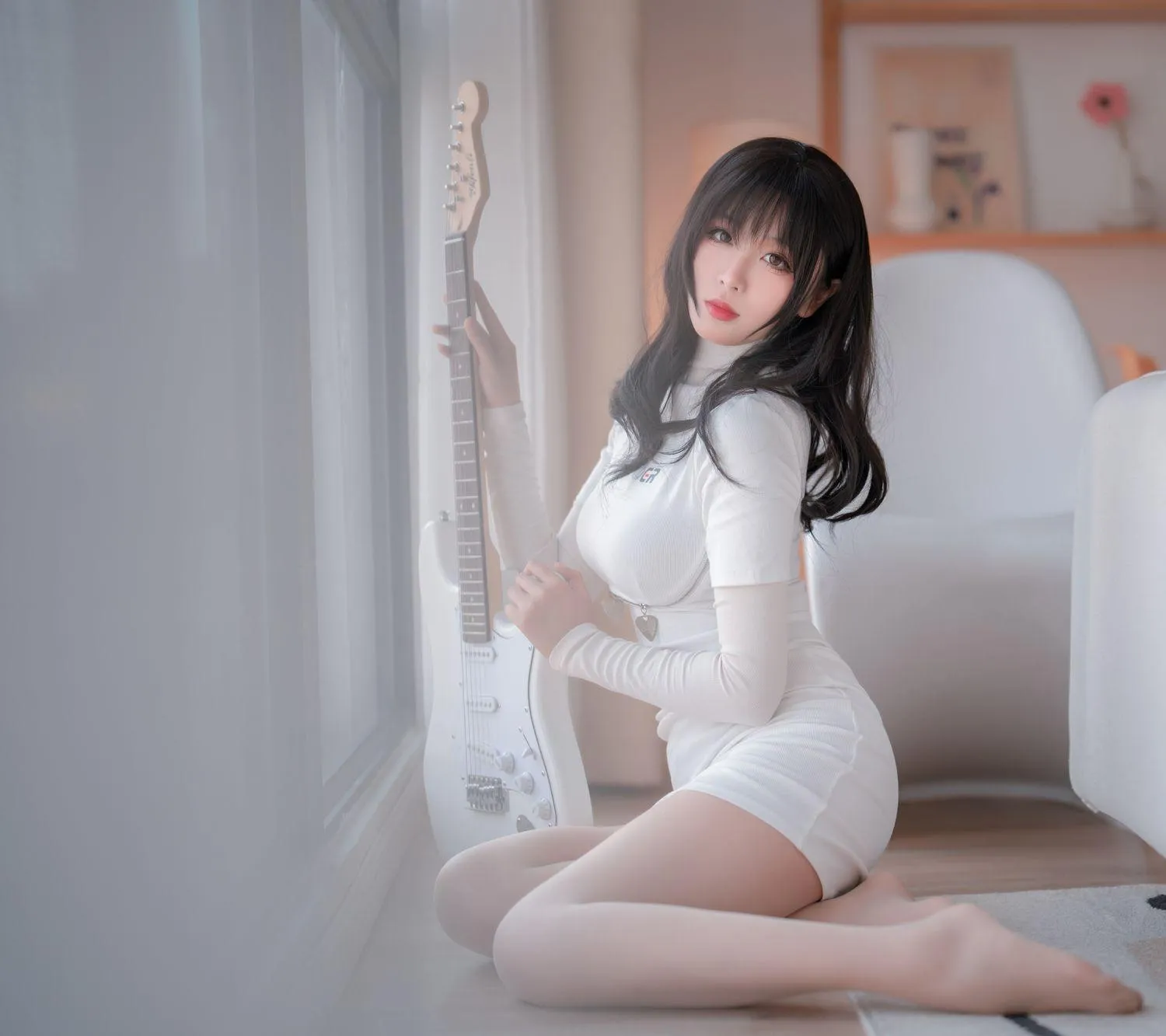 轩萧学姐 – NO.24 吉他妹妹肉丝套 [61P]插图5