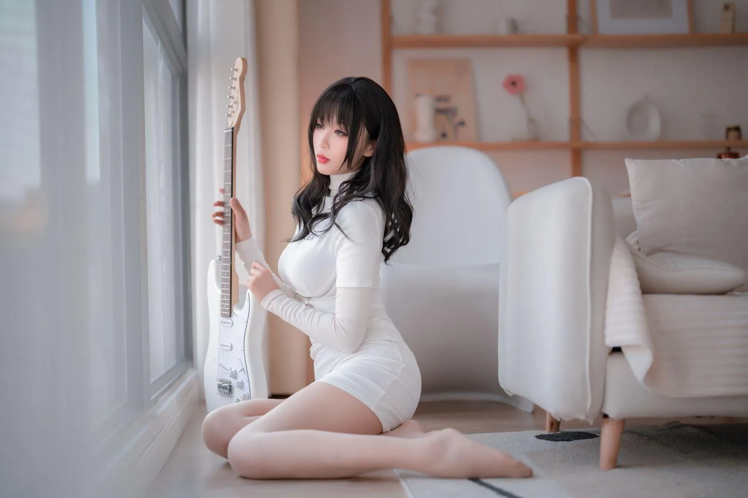 轩萧学姐 – NO.24 吉他妹妹肉丝套 [61P]插图8