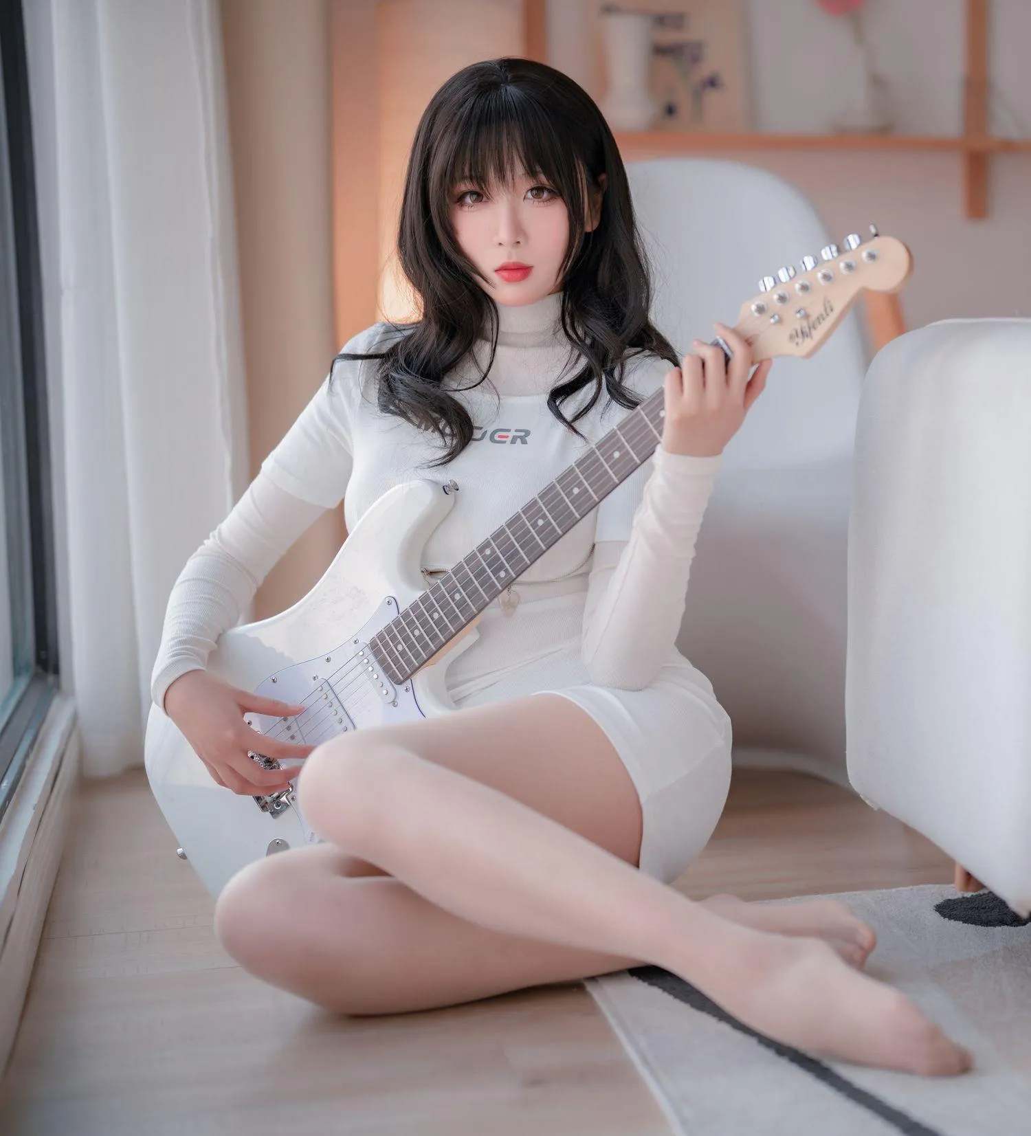 轩萧学姐 – NO.24 吉他妹妹肉丝套 [61P]插图