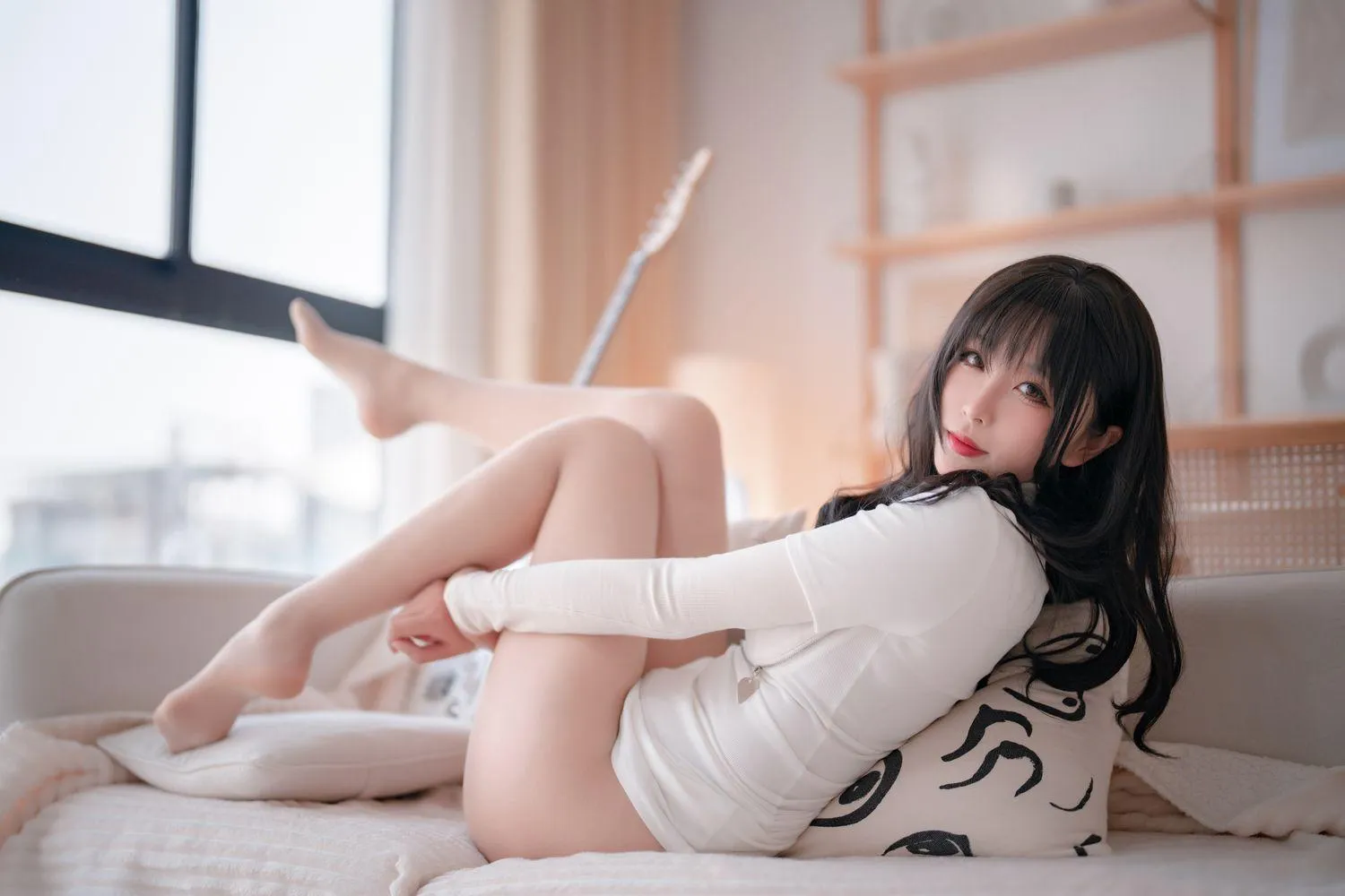 轩萧学姐 – NO.24 吉他妹妹肉丝套 [61P]插图4