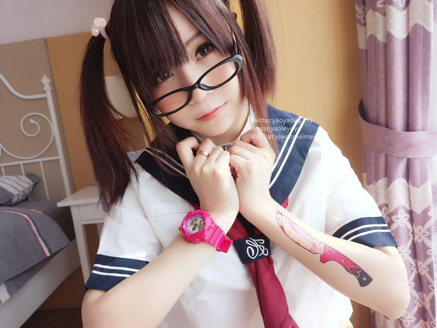 摇摇乐yoyo – NO.22 2019.04月福利-水手服 [63P]插图3