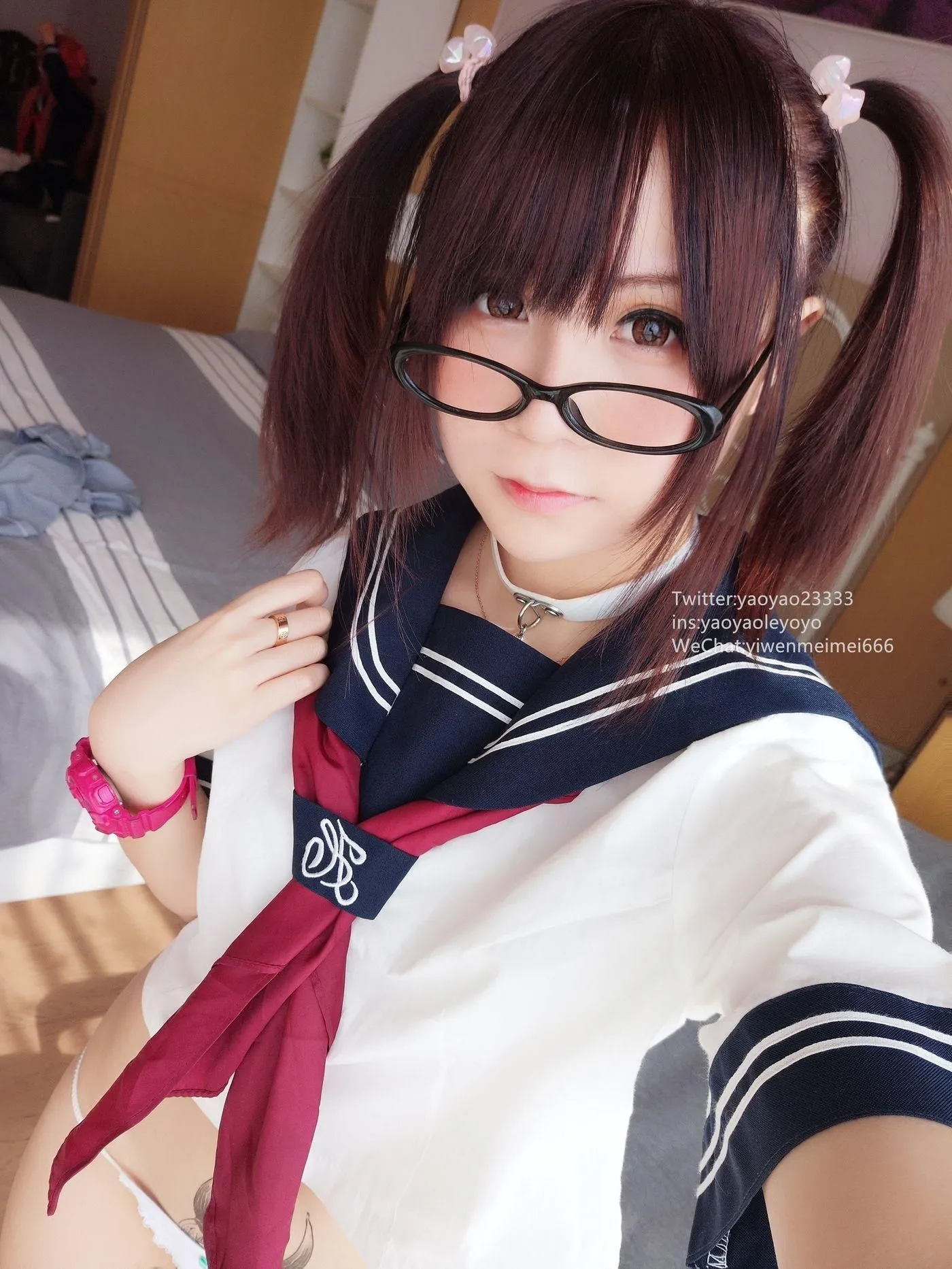 摇摇乐yoyo – NO.22 2019.04月福利-水手服 [63P]插图5