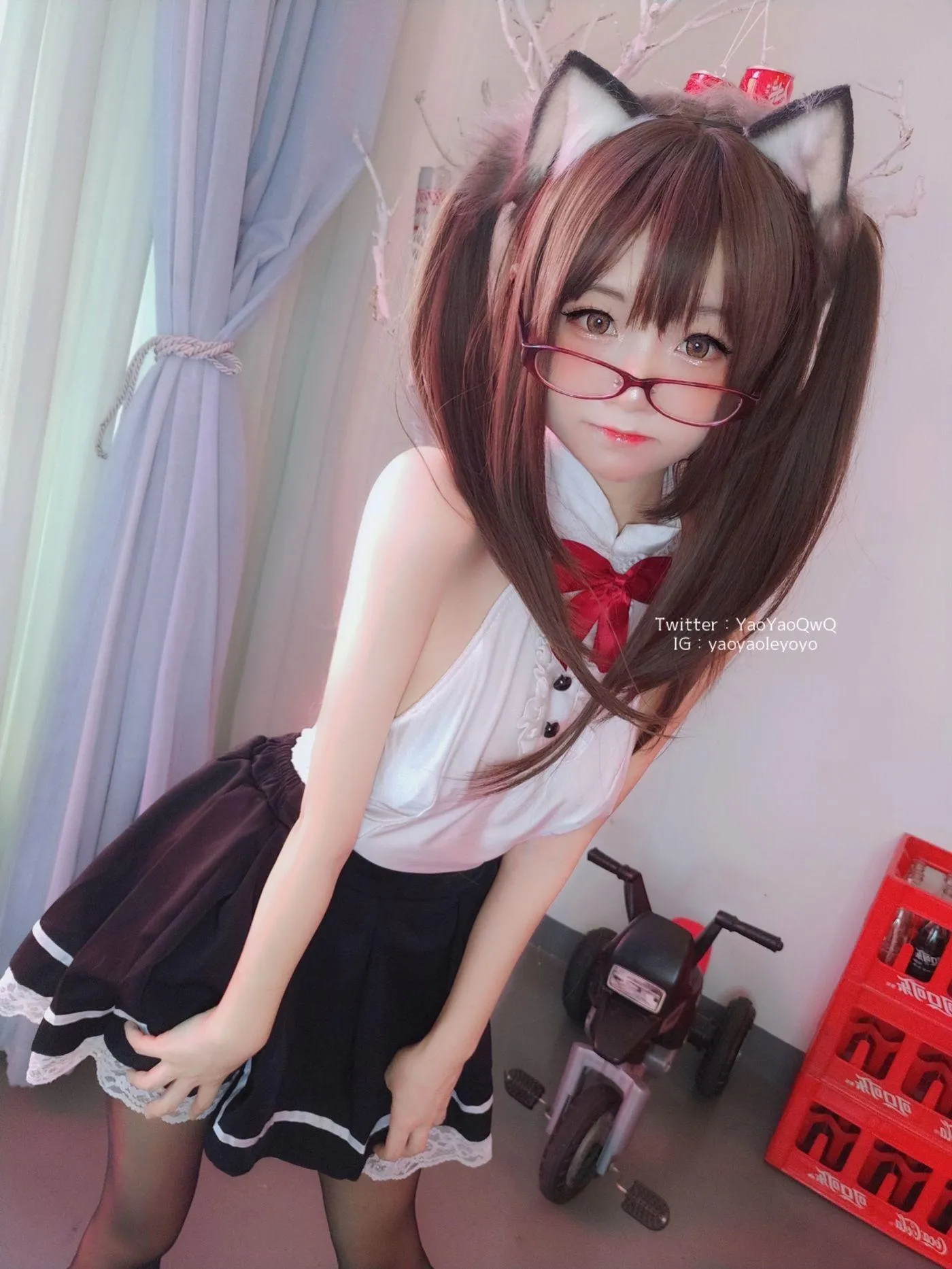 摇摇乐yoyo – NO.34 在黑色紧身衣 [100P]插图8