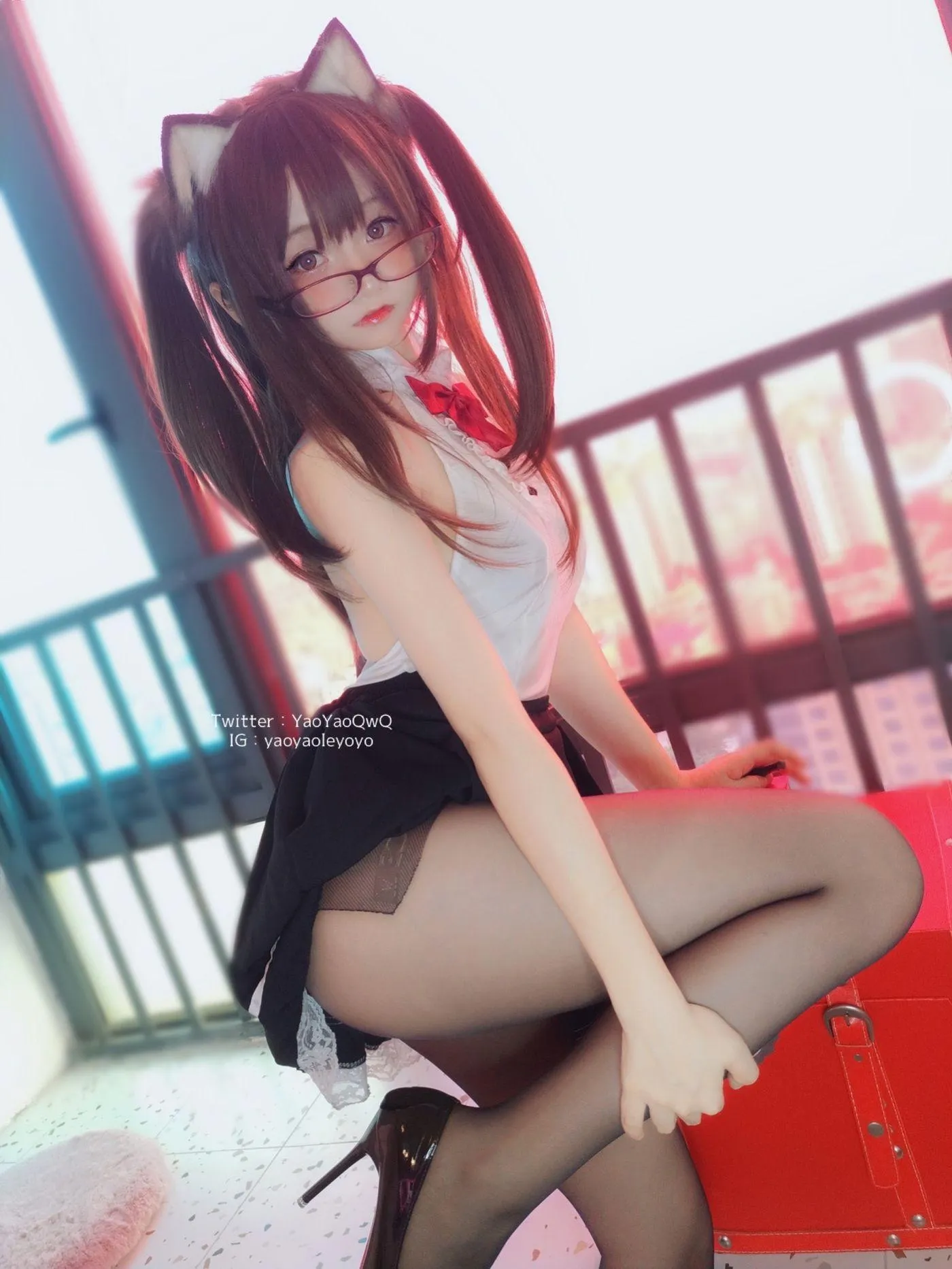 摇摇乐yoyo – NO.34 在黑色紧身衣 [100P]插图3