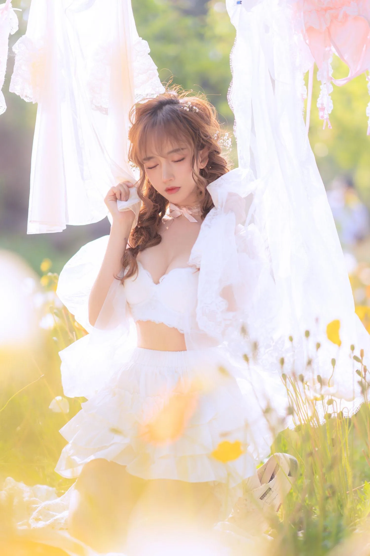 过期米线线喵 – NO.122 夏日限定 晒衣服 [41P]插图5