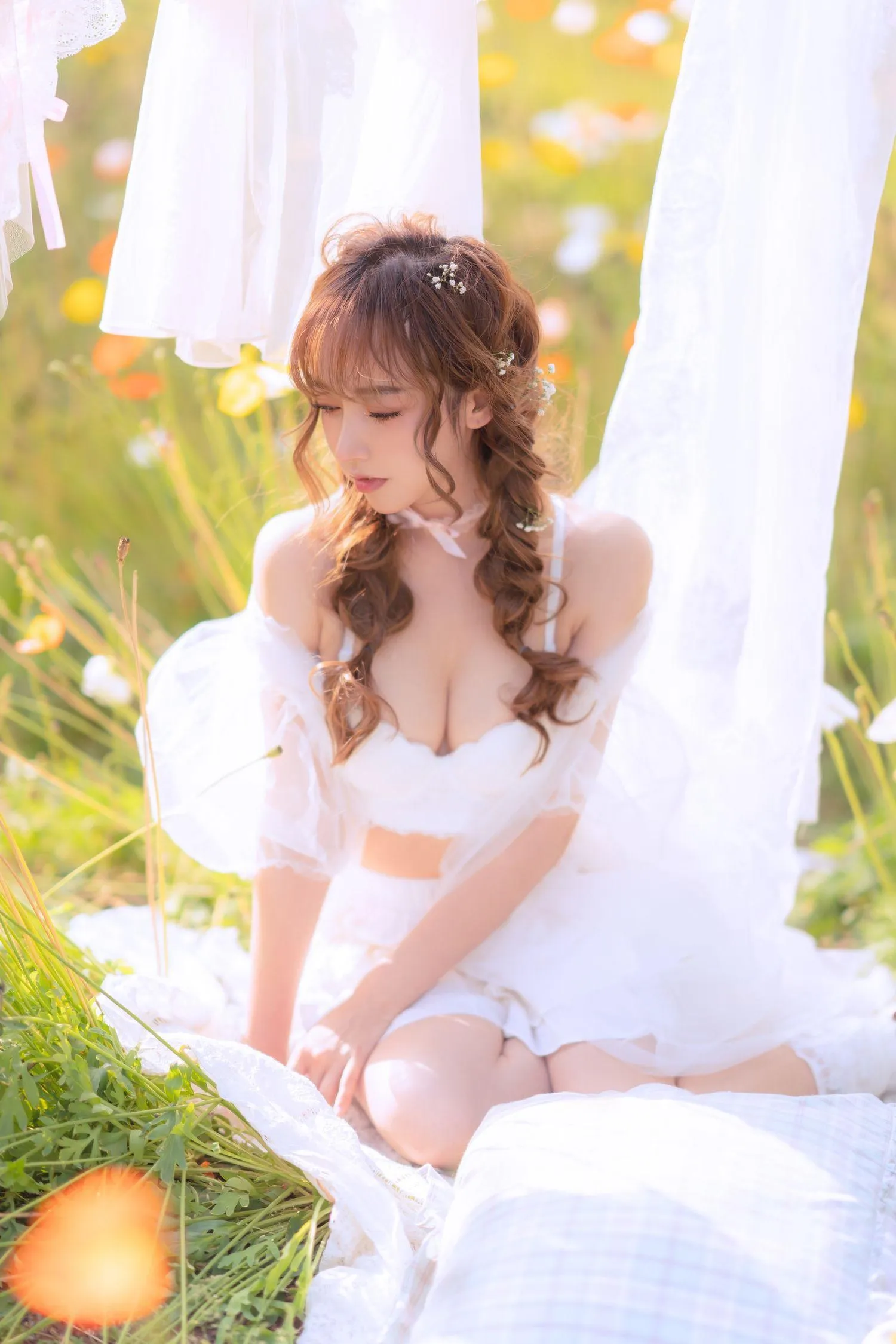 过期米线线喵 – NO.122 夏日限定 晒衣服 [41P]插图2