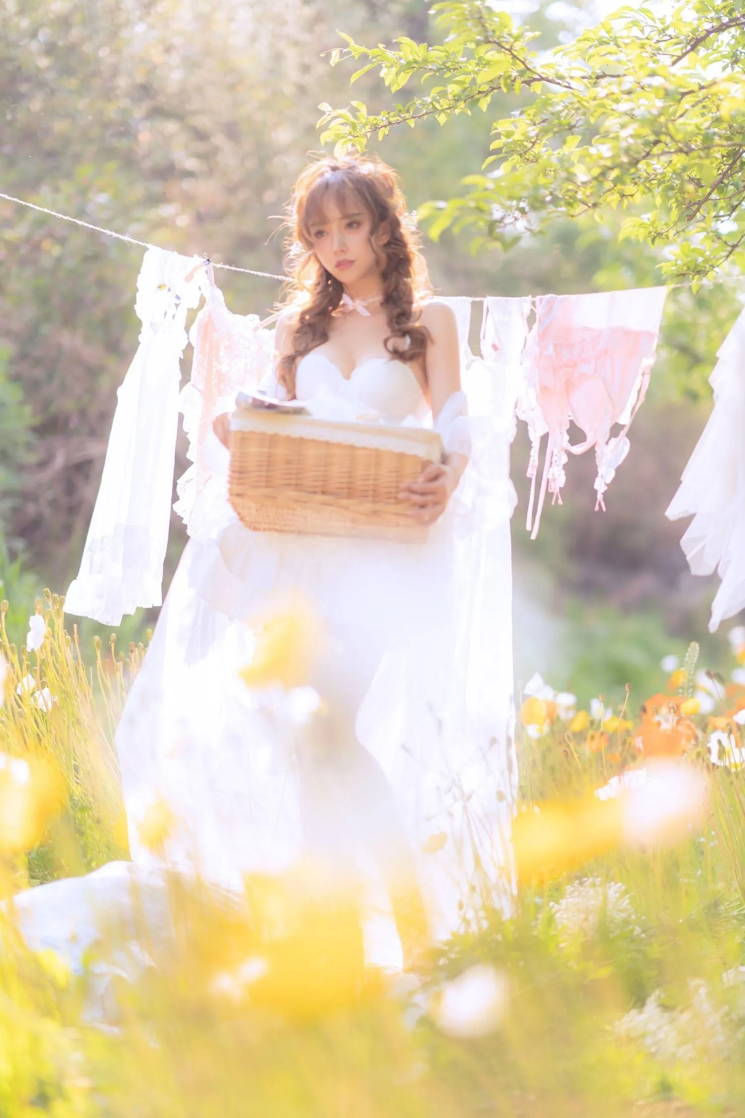 过期米线线喵 – NO.122 夏日限定 晒衣服 [41P]插图1