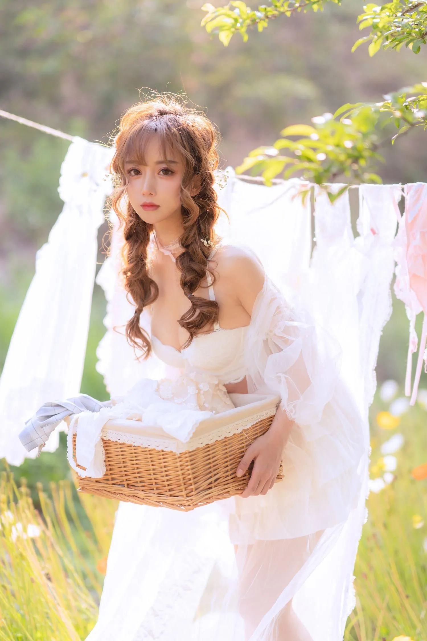 过期米线线喵 – NO.122 夏日限定 晒衣服 [41P]插图4
