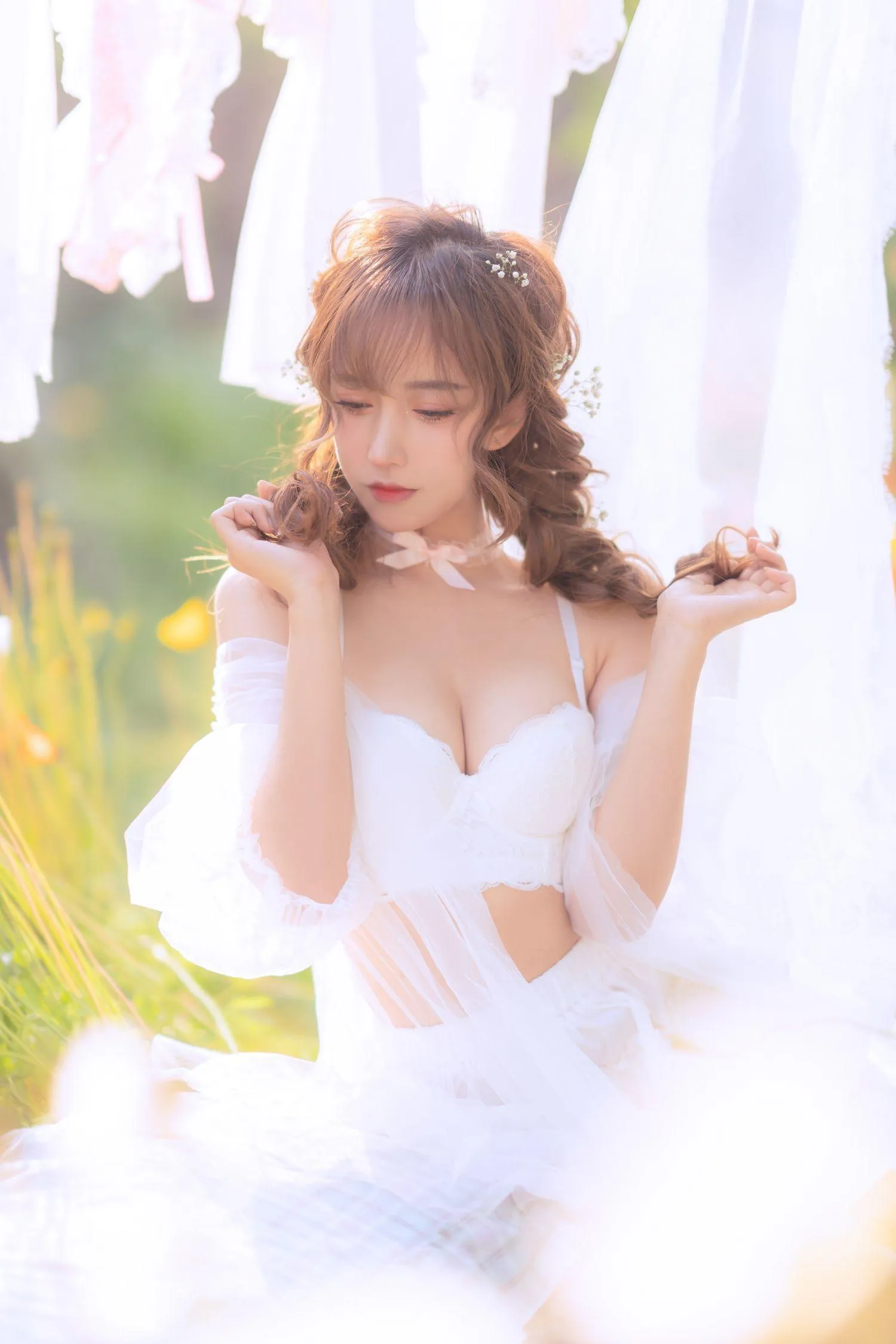 过期米线线喵 – NO.122 夏日限定 晒衣服 [41P]插图9