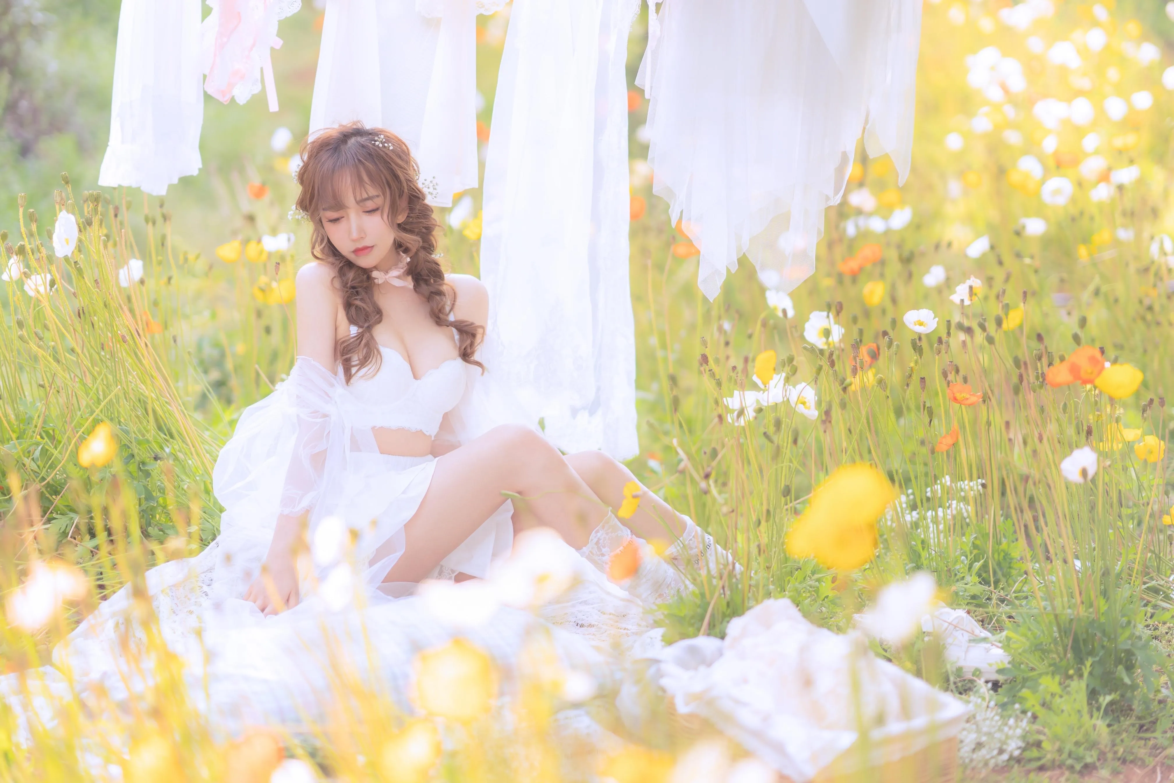 过期米线线喵 – NO.122 夏日限定 晒衣服 [41P]插图2