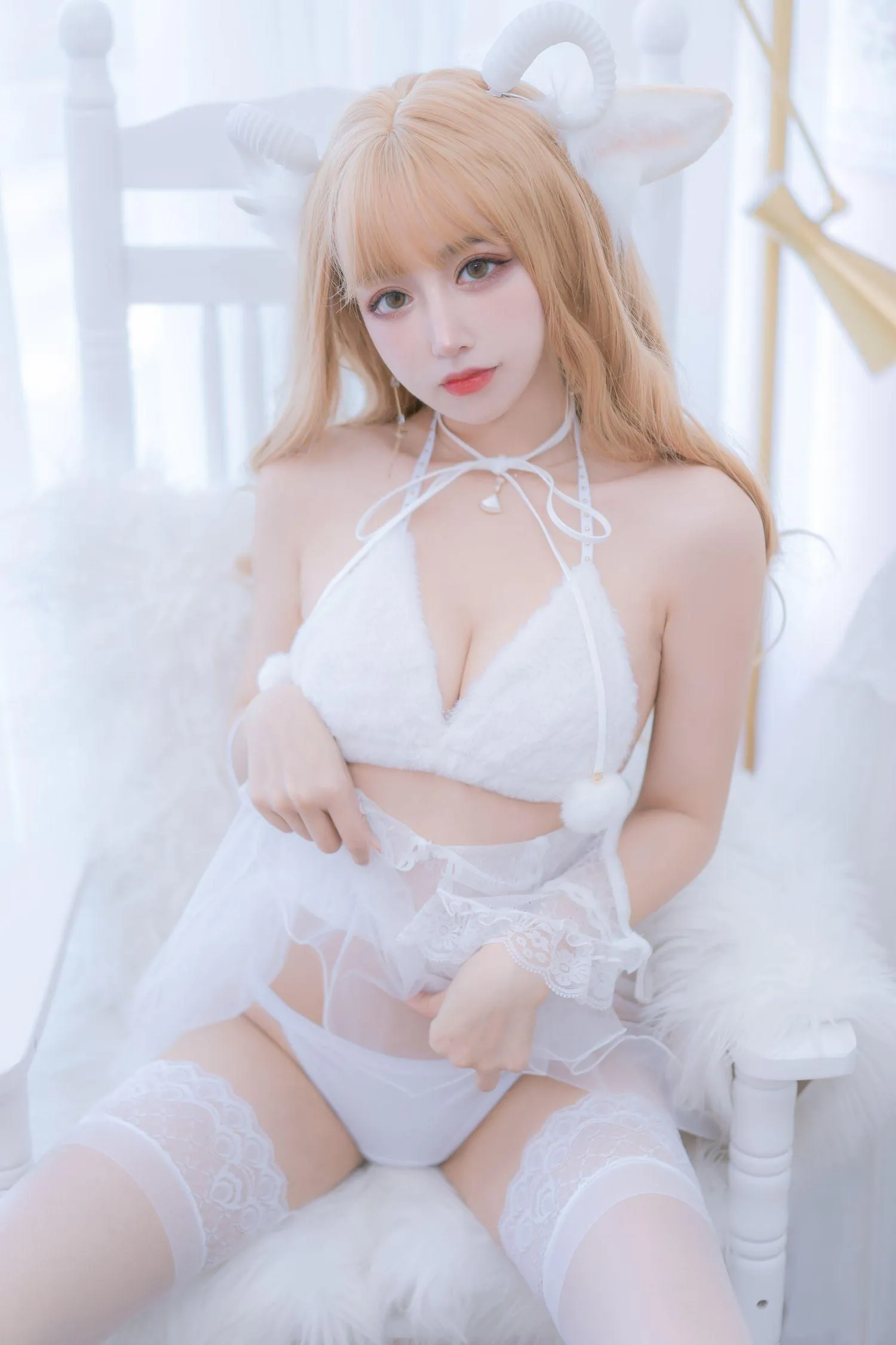 过期米线线喵 – NO.126 小羊咩 [69P]插图7