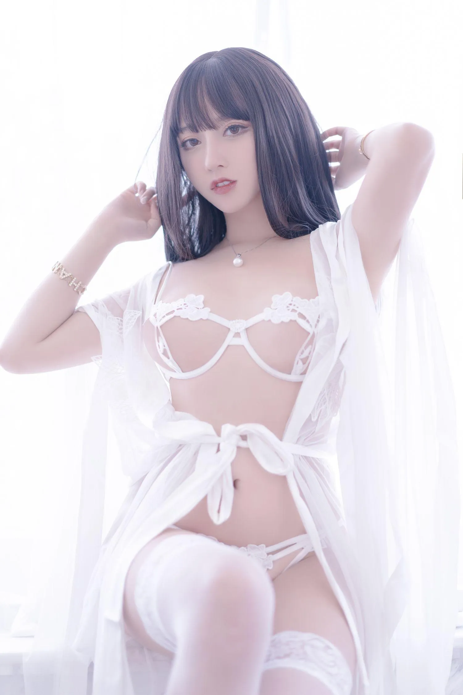 过期米线线喵 – NO.91 镂空内衣 [65P]插图8