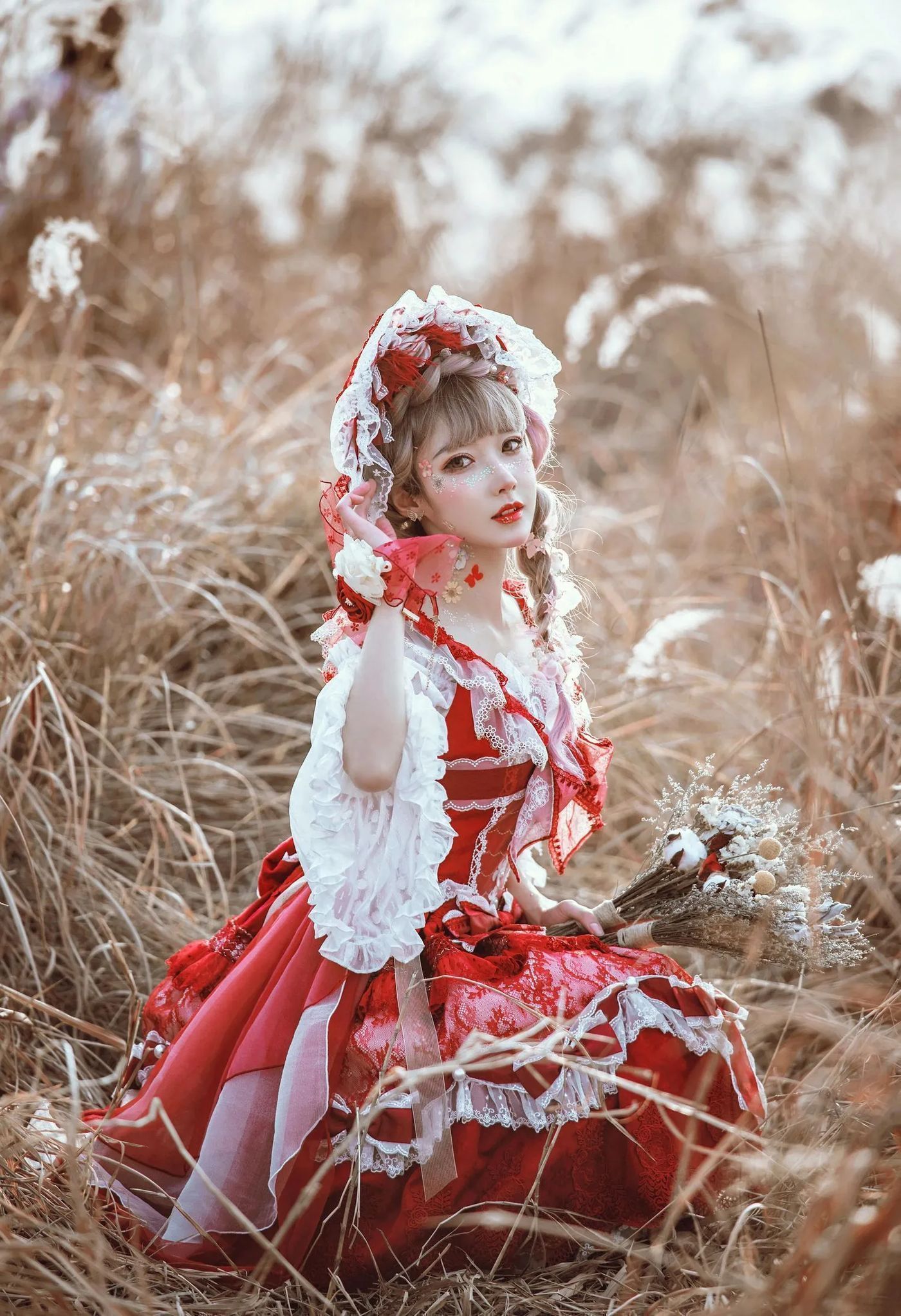 阿包也是兔娘 – NO.02 lolita红裙 [12P]插图6