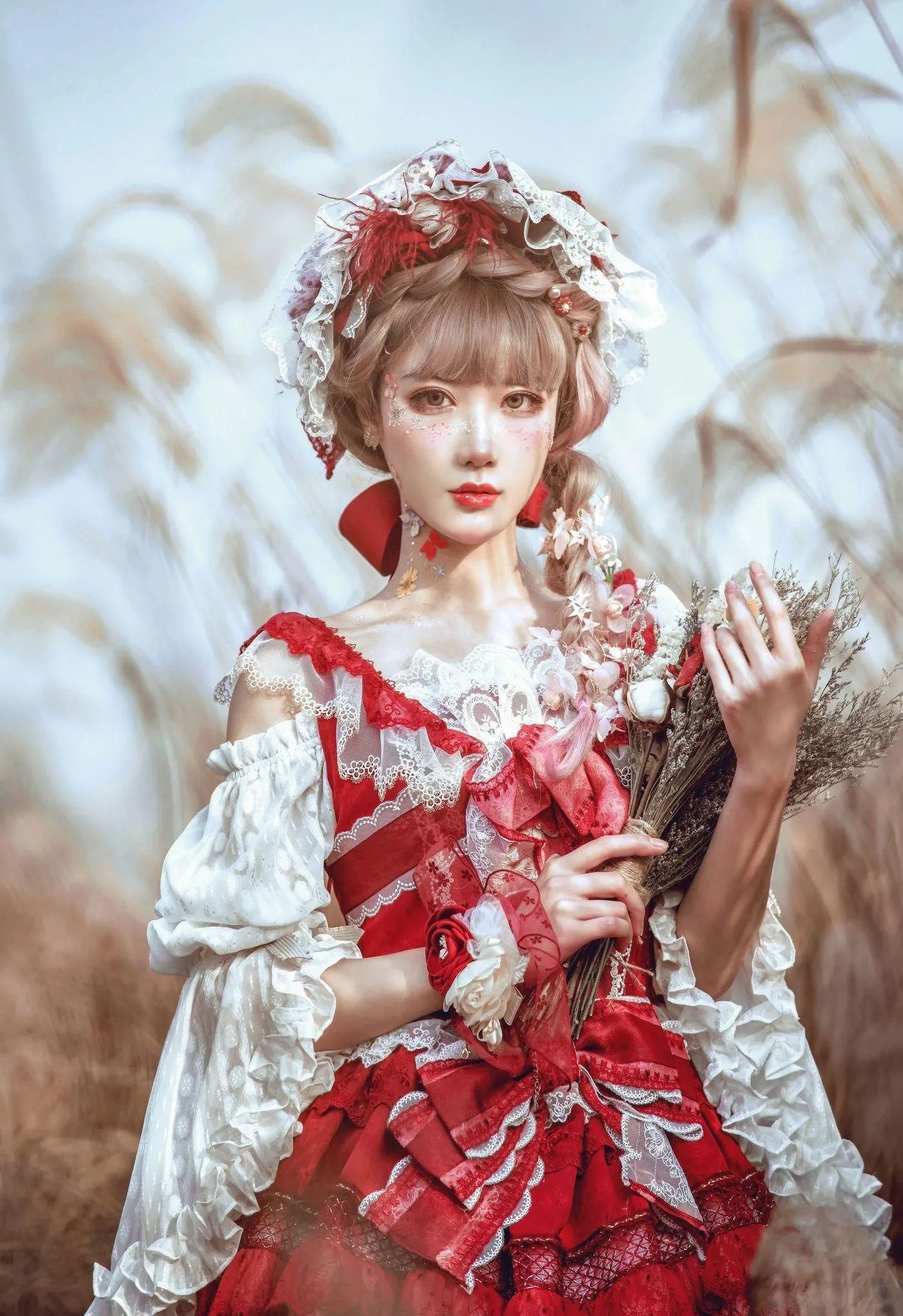 阿包也是兔娘 – NO.02 lolita红裙 [12P]插图9