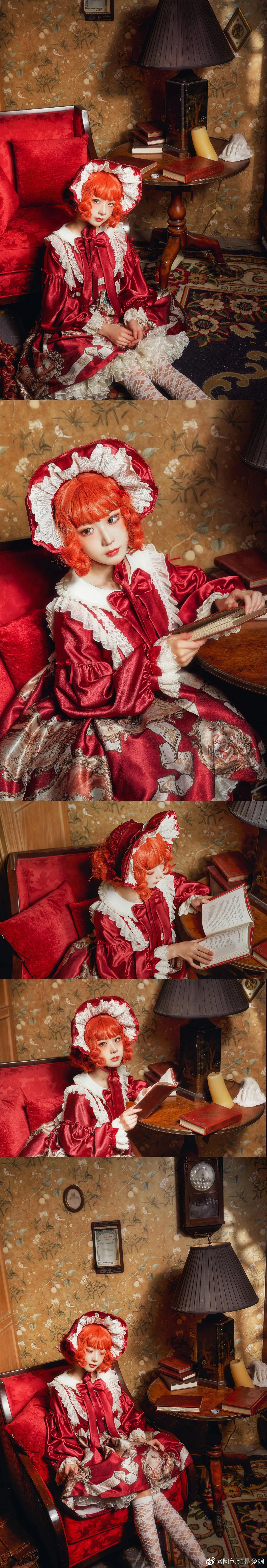 阿包也是兔娘 – NO.03 lolita红裙2 [28P]插图1