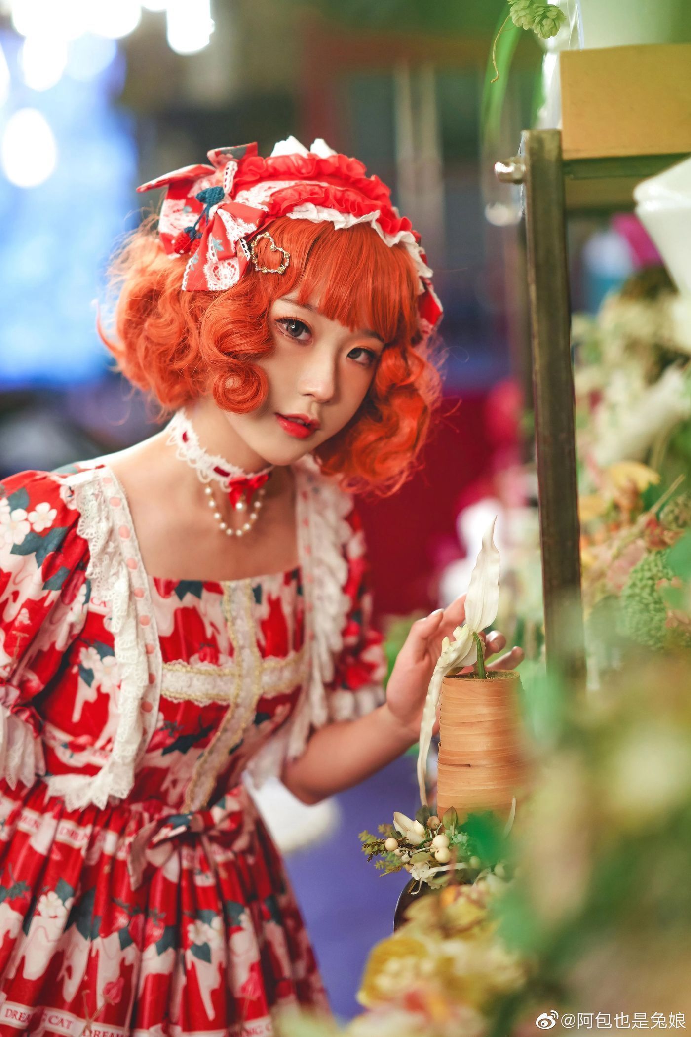 阿包也是兔娘 – NO.03 lolita红裙2 [28P]插图6