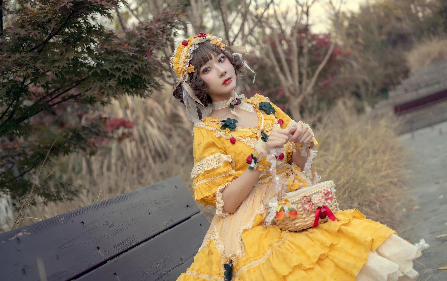 阿包也是兔娘 – NO.04 lolita黄裙 [12P]插图9