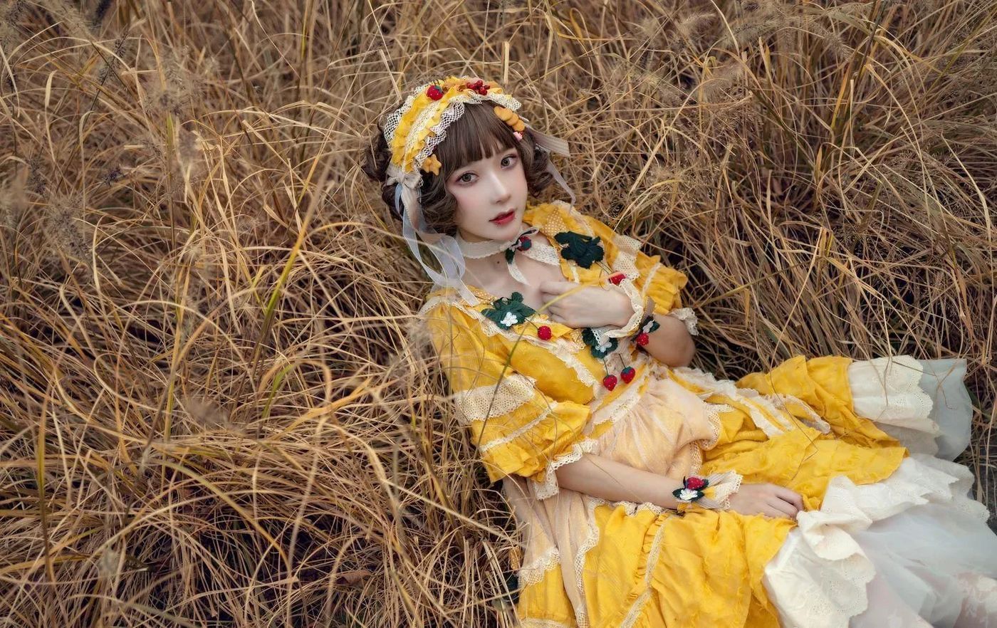 阿包也是兔娘 – NO.04 lolita黄裙 [12P]插图