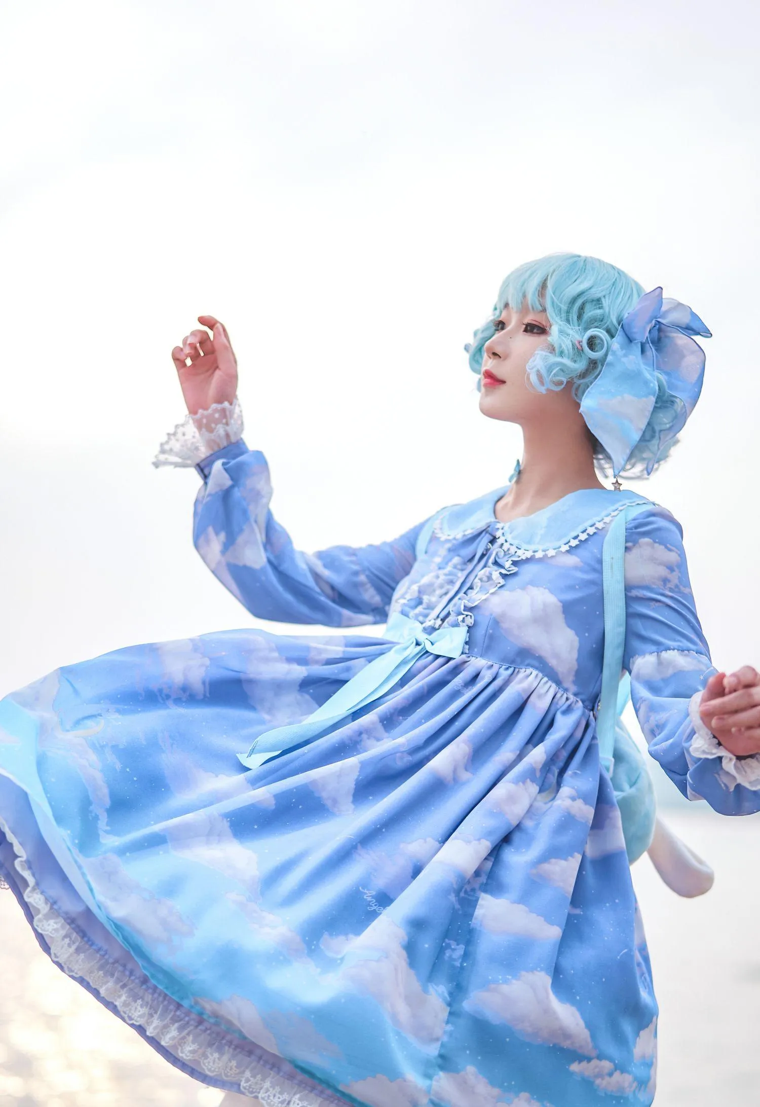 阿包也是兔娘 – NO.05 lolita蓝裙 [9P]插图5