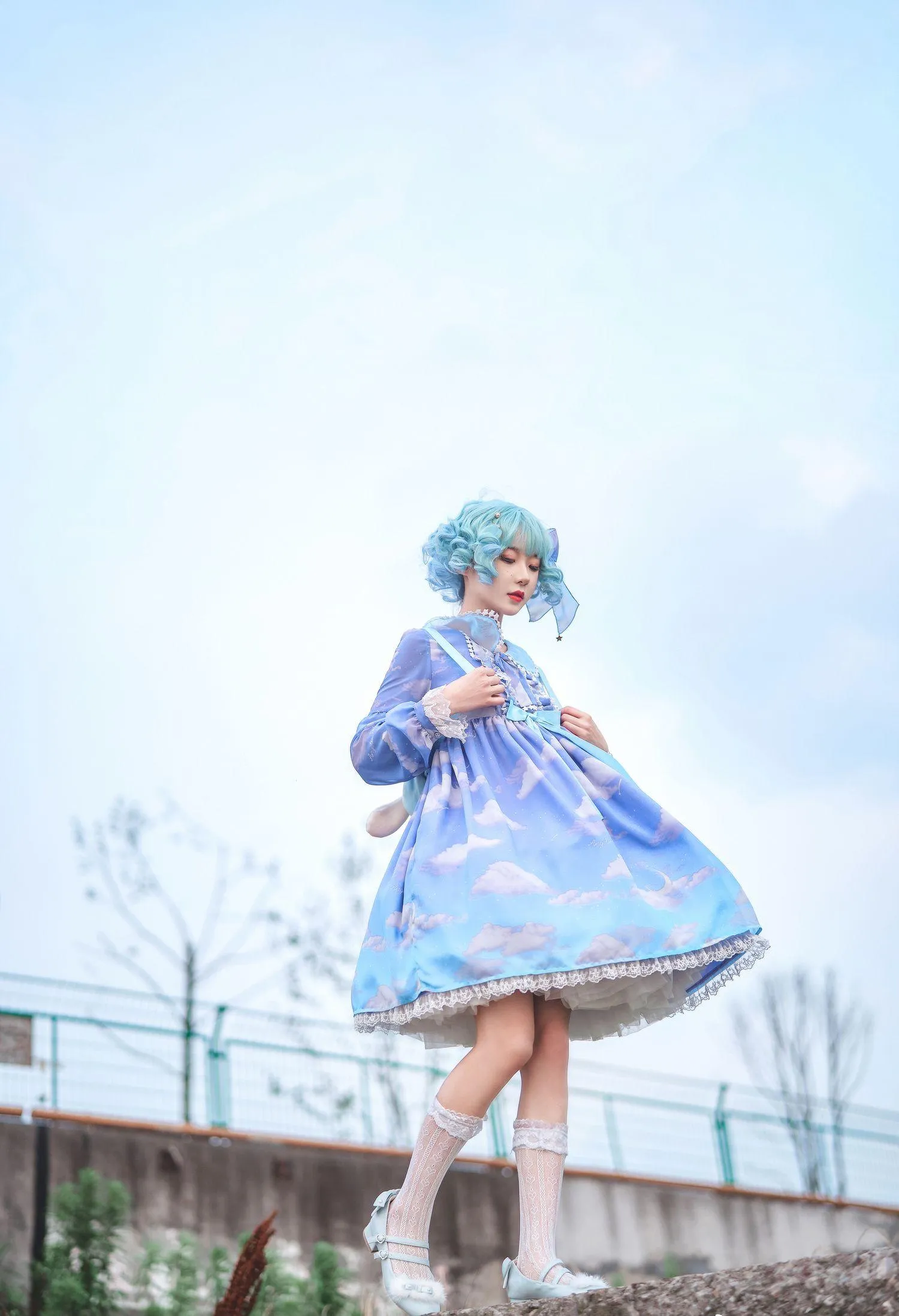 阿包也是兔娘 – NO.05 lolita蓝裙 [9P]插图7