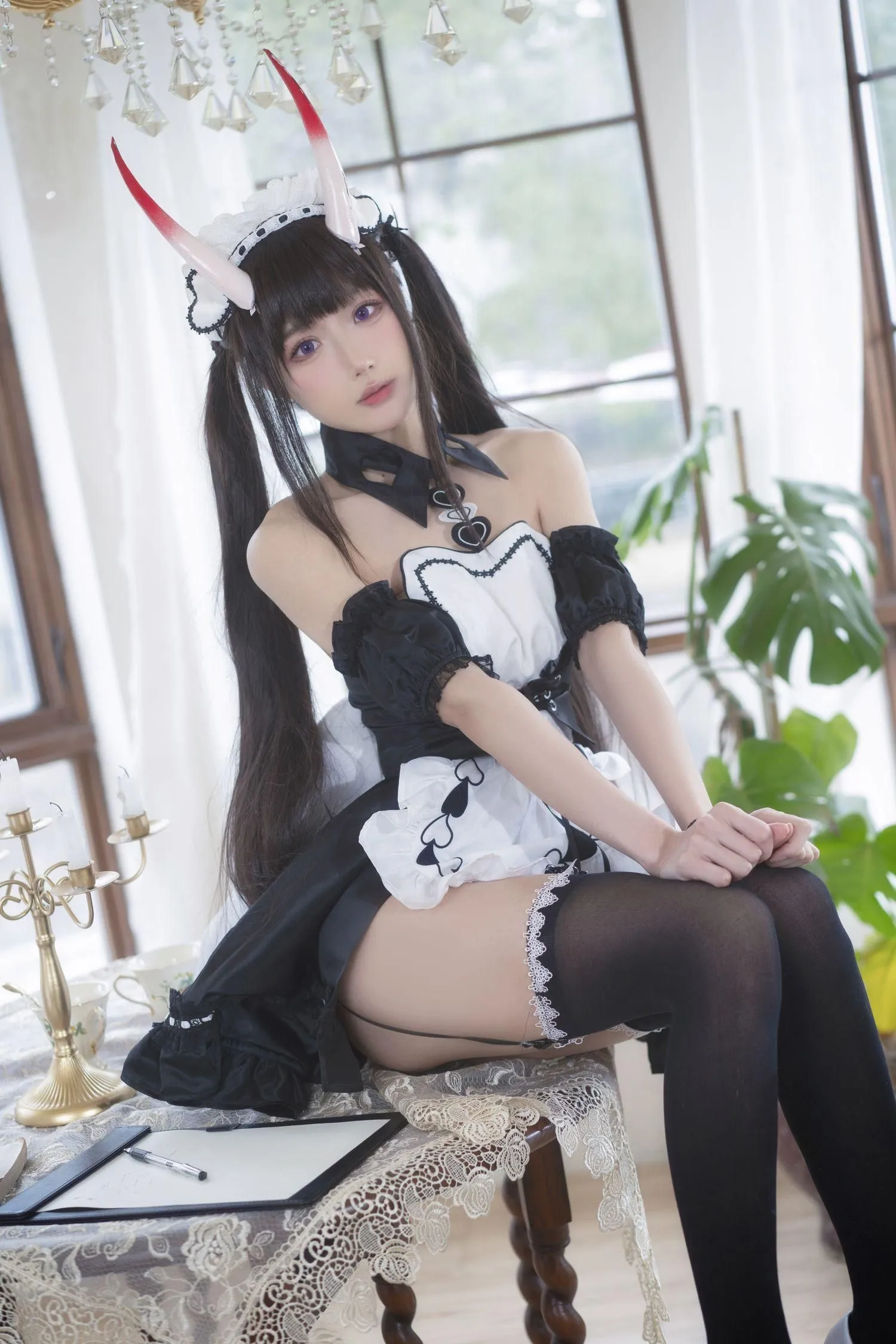 阿包也是兔娘 – NO.48 1月舰长 能代女仆 [23P]插图1