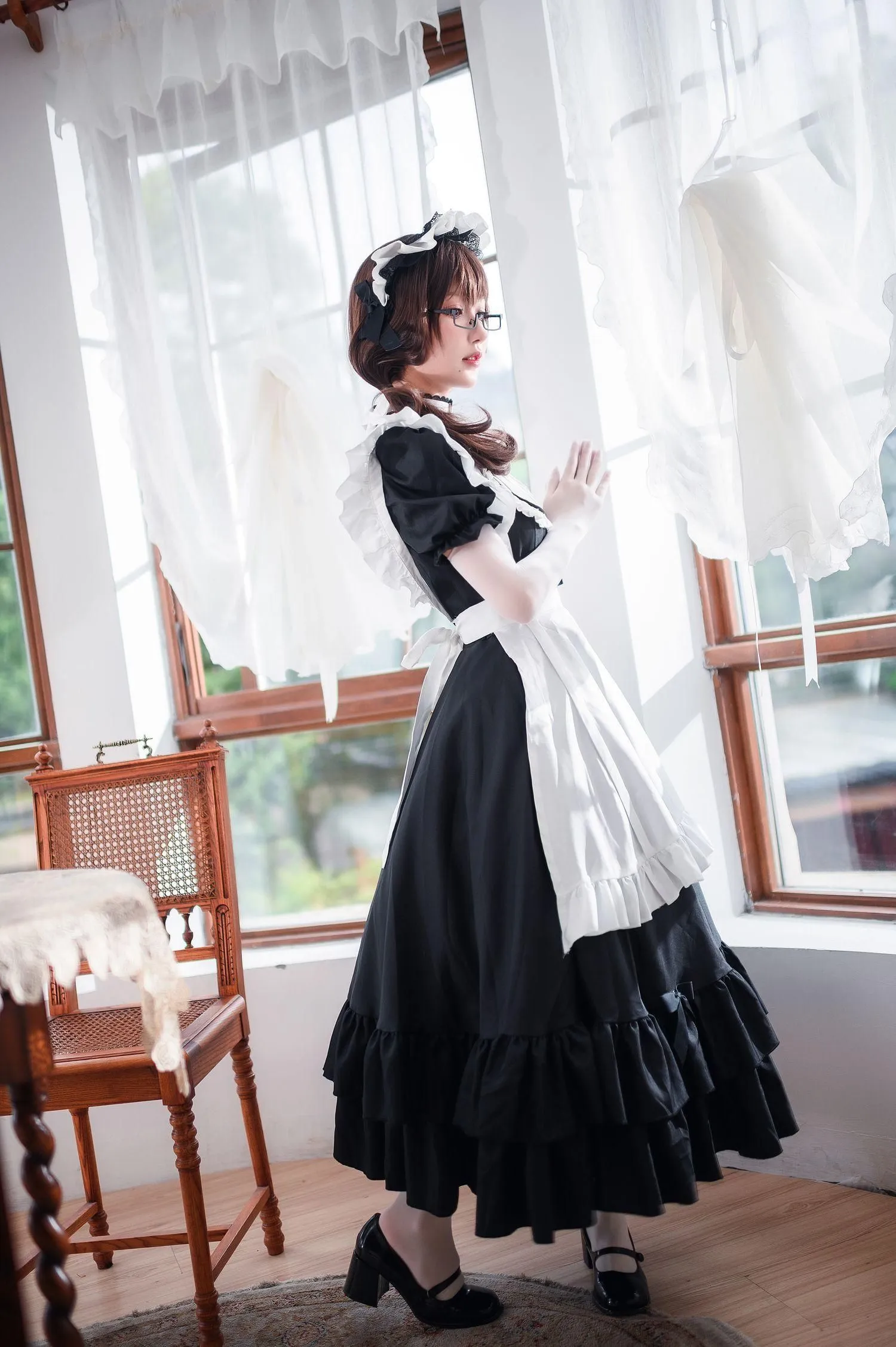 阿包也是兔娘 – NO.56 传统长裙女仆 [47P]插图1