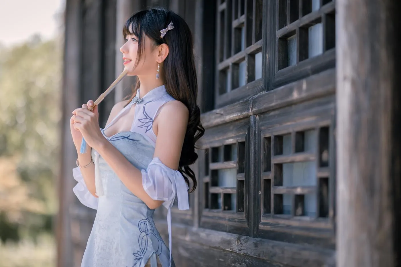 陆卿卿 – NO.09 蓝色旗袍 [24P]插图7