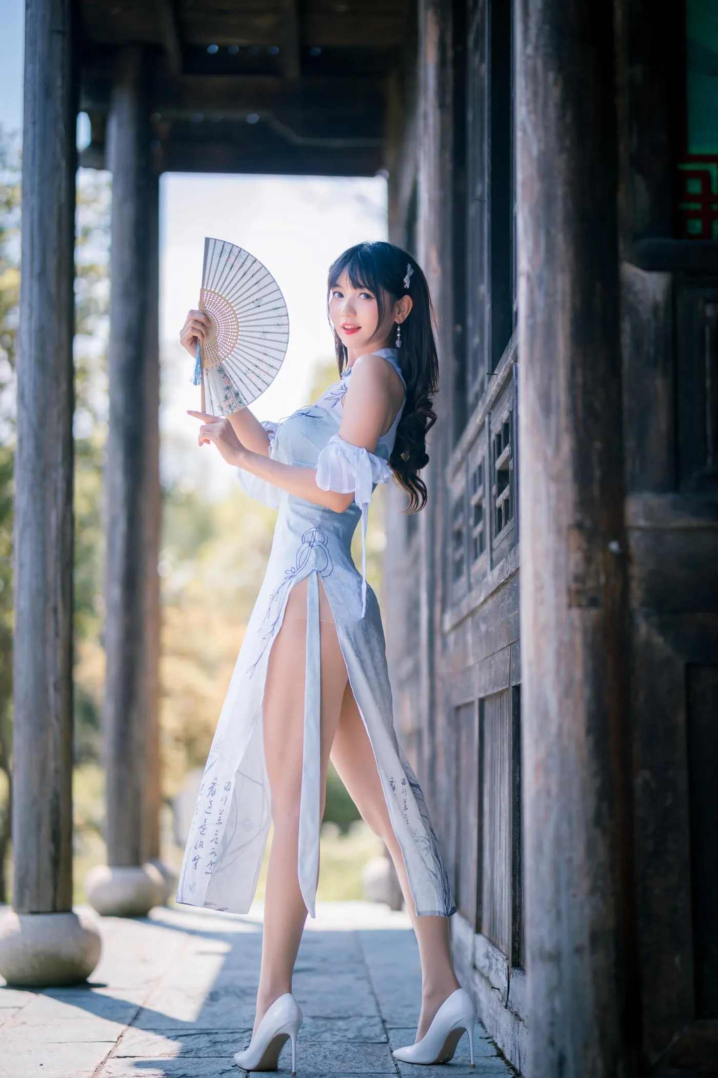 陆卿卿 – NO.09 蓝色旗袍 [24P]插图1
