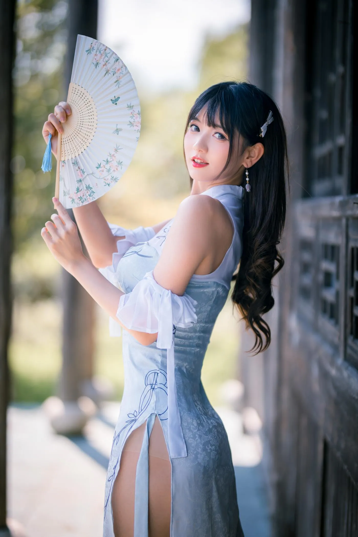 陆卿卿 – NO.09 蓝色旗袍 [24P]插图7