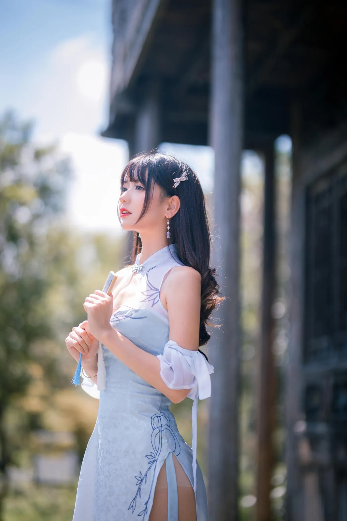 陆卿卿 – NO.09 蓝色旗袍 [24P]插图8