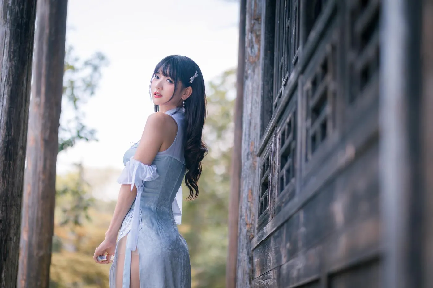 陆卿卿 – NO.09 蓝色旗袍 [24P]插图9