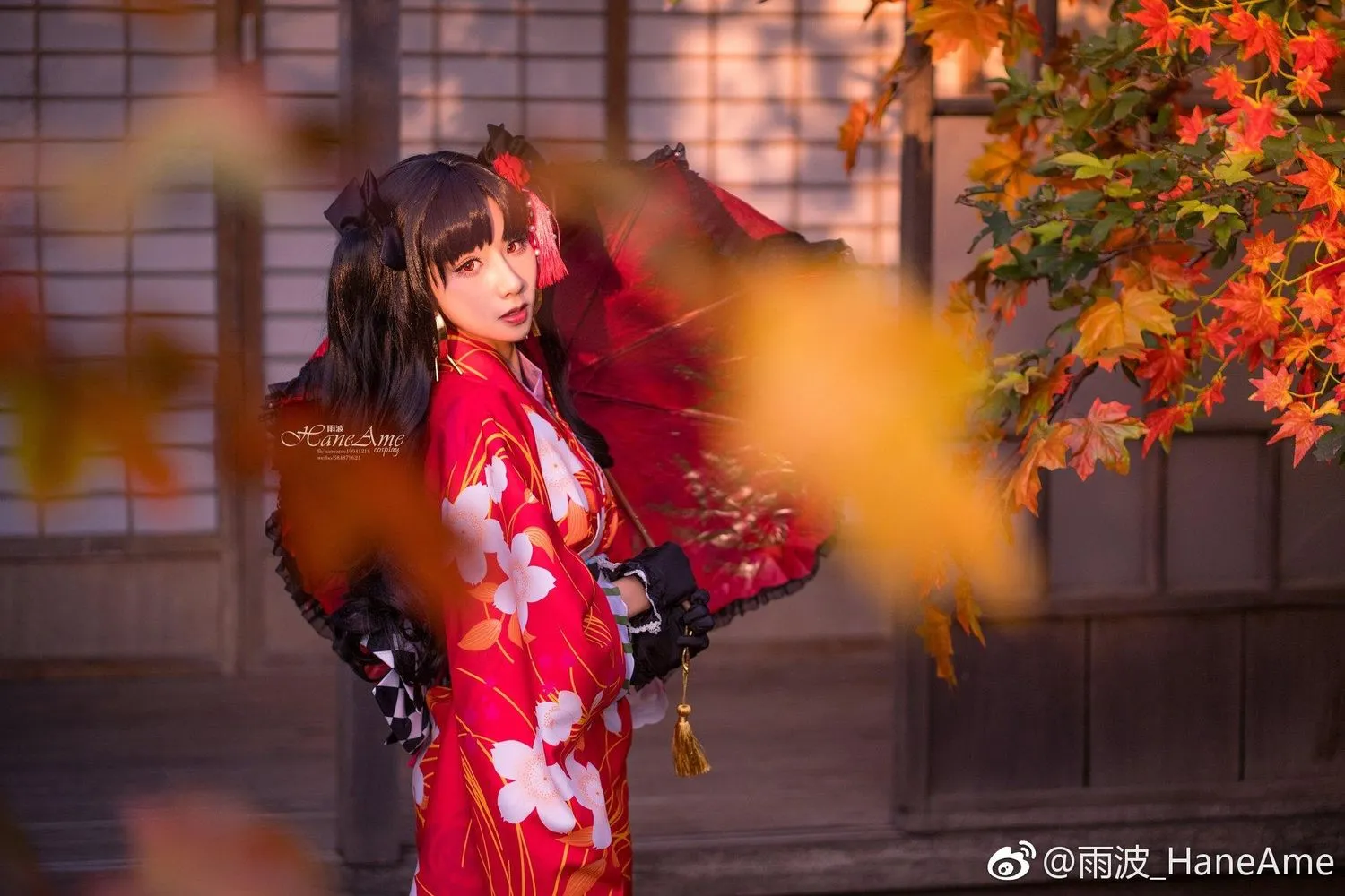 雨波_HaneAme 微博图包-秋叶和服 [9P]插图5