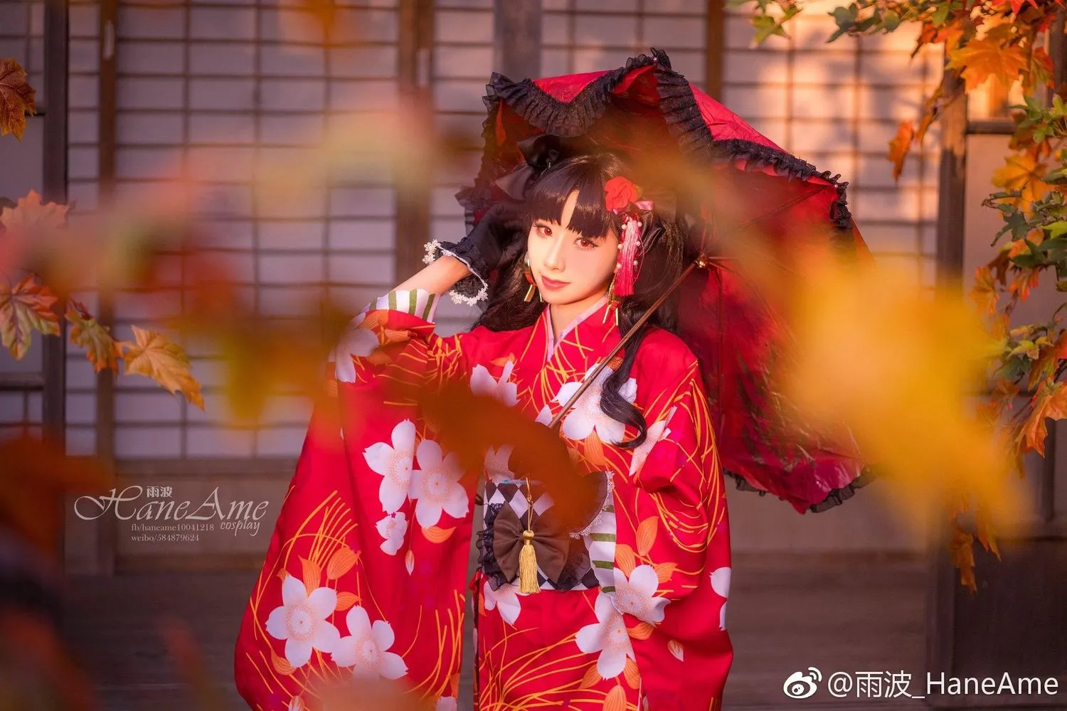 雨波_HaneAme 微博图包-秋叶和服 [9P]插图8