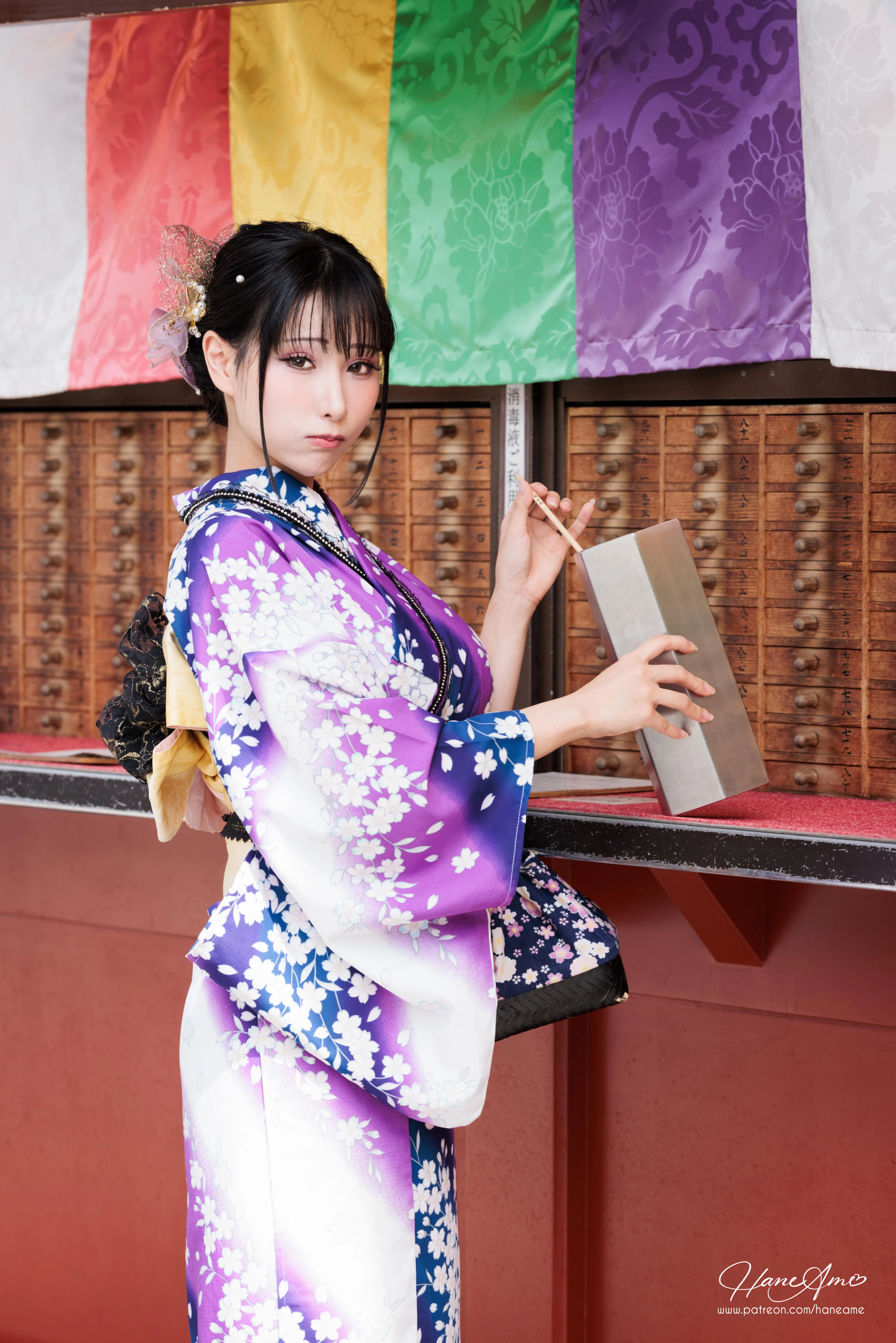 雨波_HaneAme 紫罗兰 – 夏日浴衣 [110P]插图4