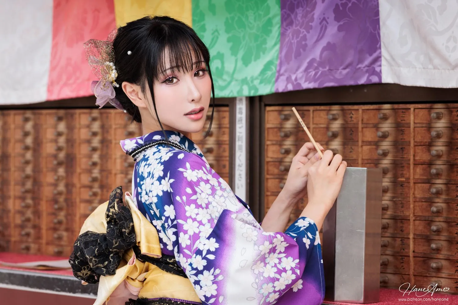 雨波_HaneAme 紫罗兰 – 夏日浴衣 [110P]插图5