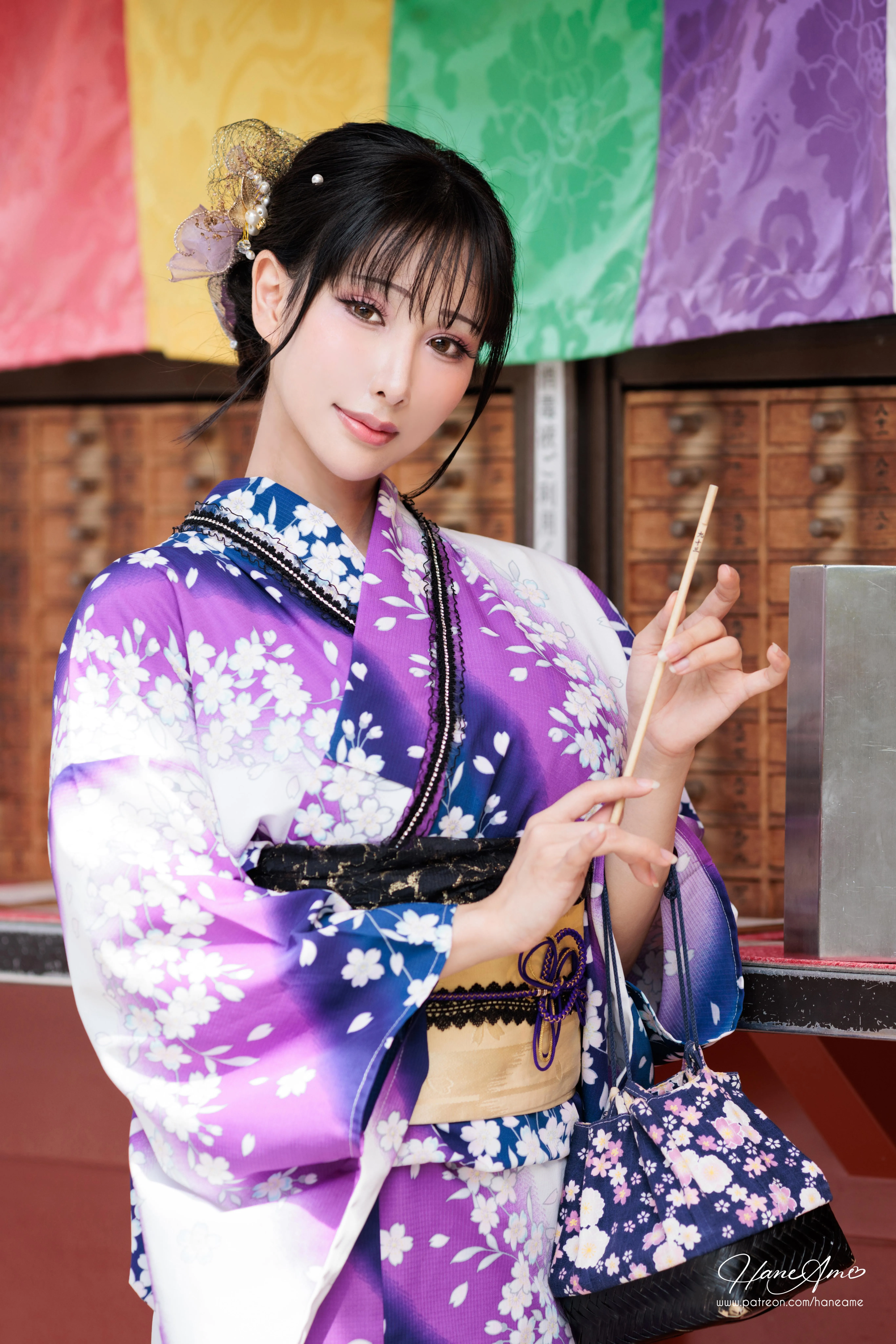 雨波_HaneAme 紫罗兰 – 夏日浴衣 [110P]插图6