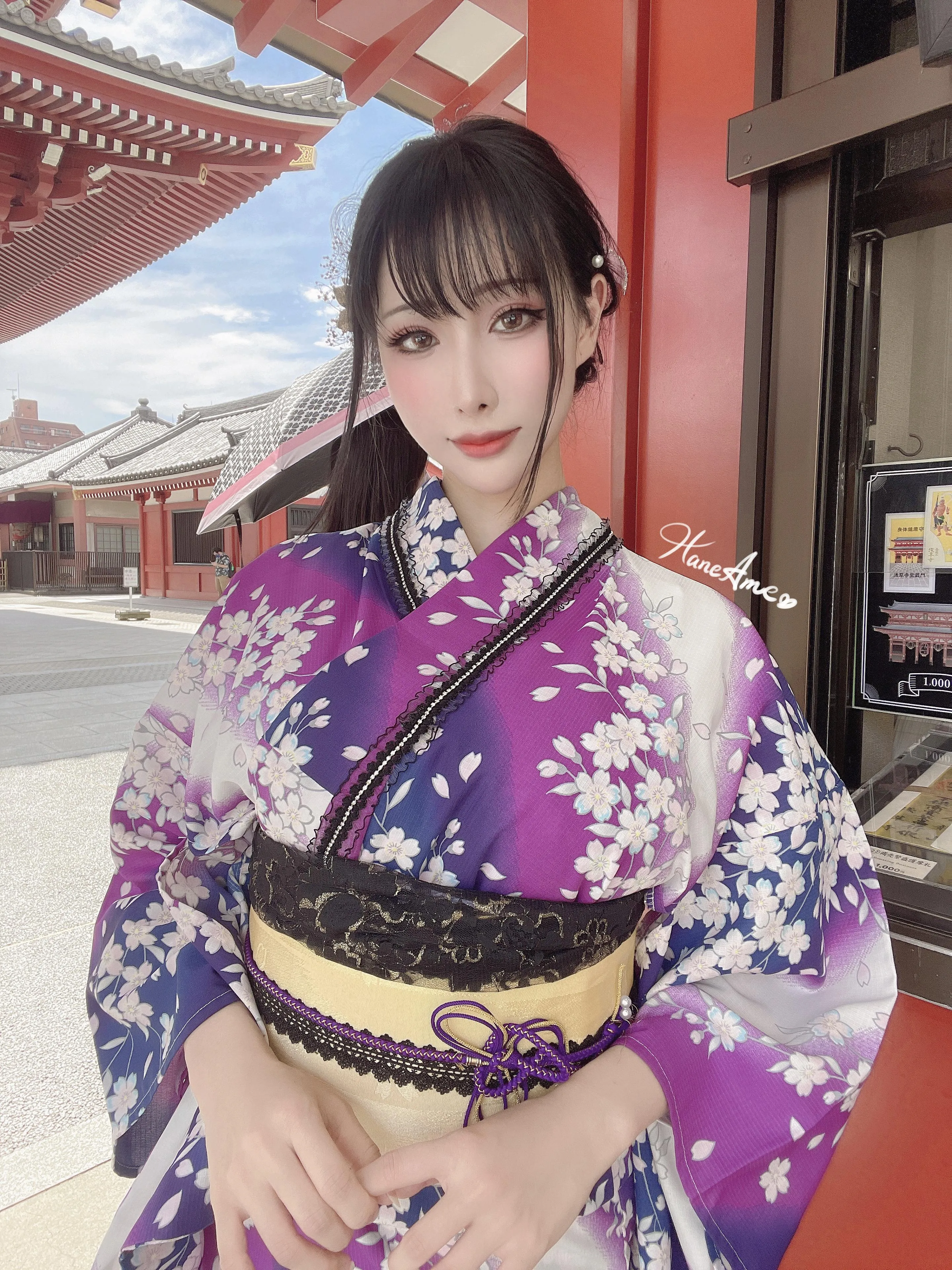 雨波_HaneAme 紫罗兰 – 夏日浴衣 [110P]插图7