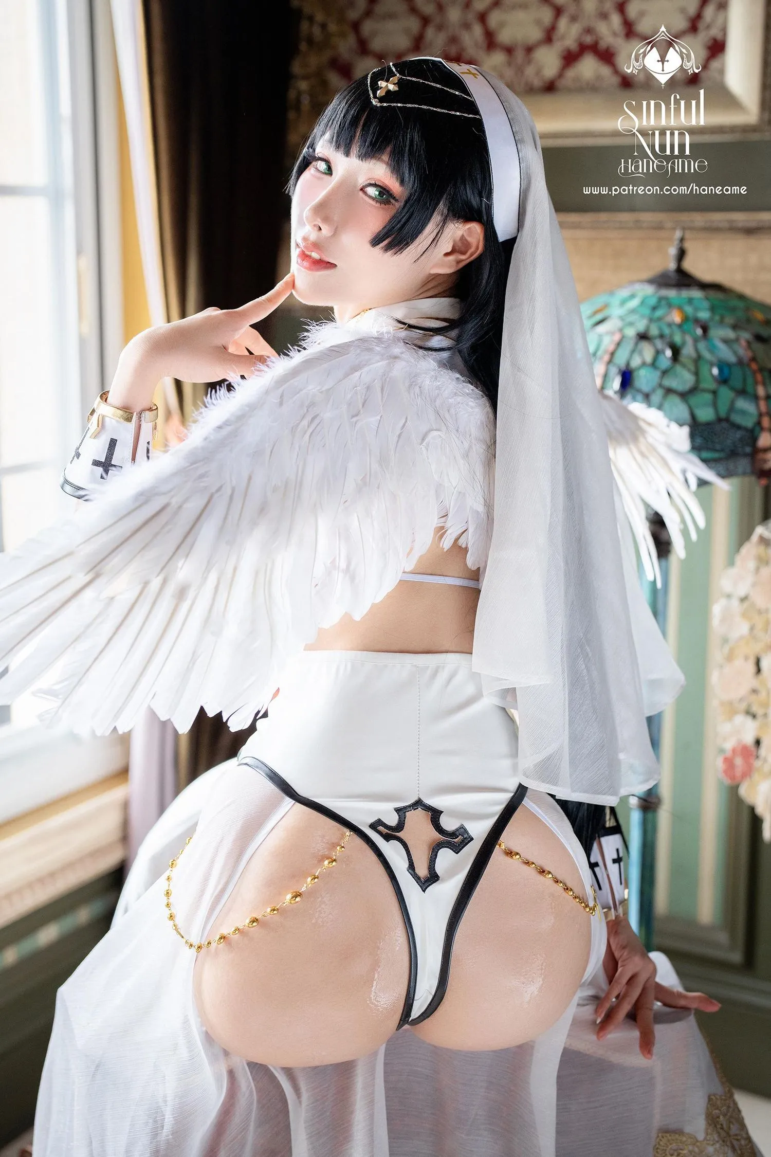 雨波_HaneAme 罪恶修女 – 写真本-1.Angel [35P]插图1
