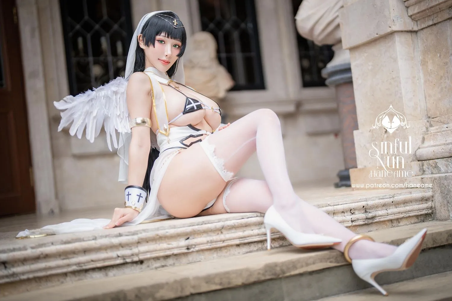 雨波_HaneAme 罪恶修女 – 写真本-1.Angel [35P]插图5