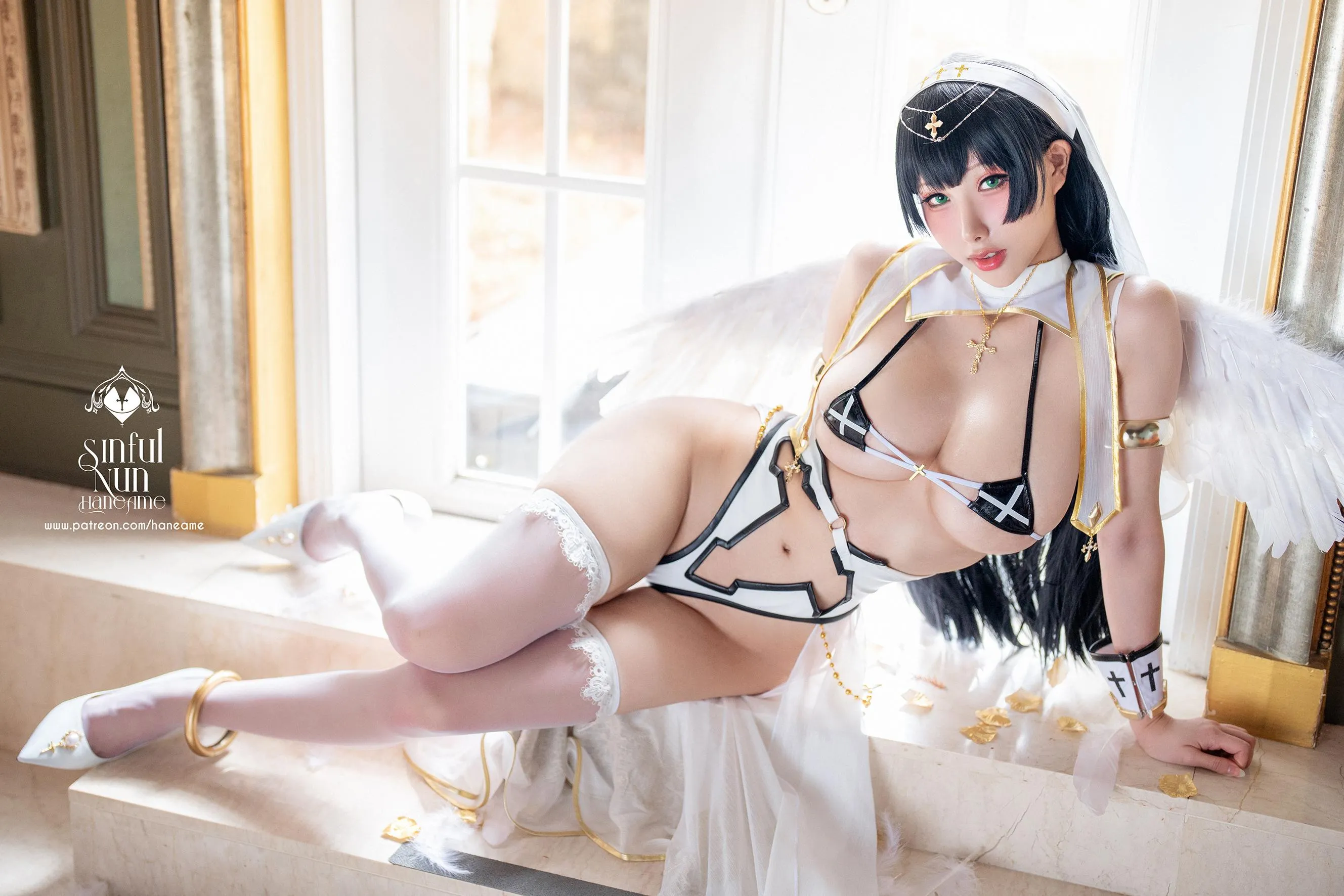 雨波_HaneAme 罪恶修女 – 写真本-1.Angel [35P]插图6